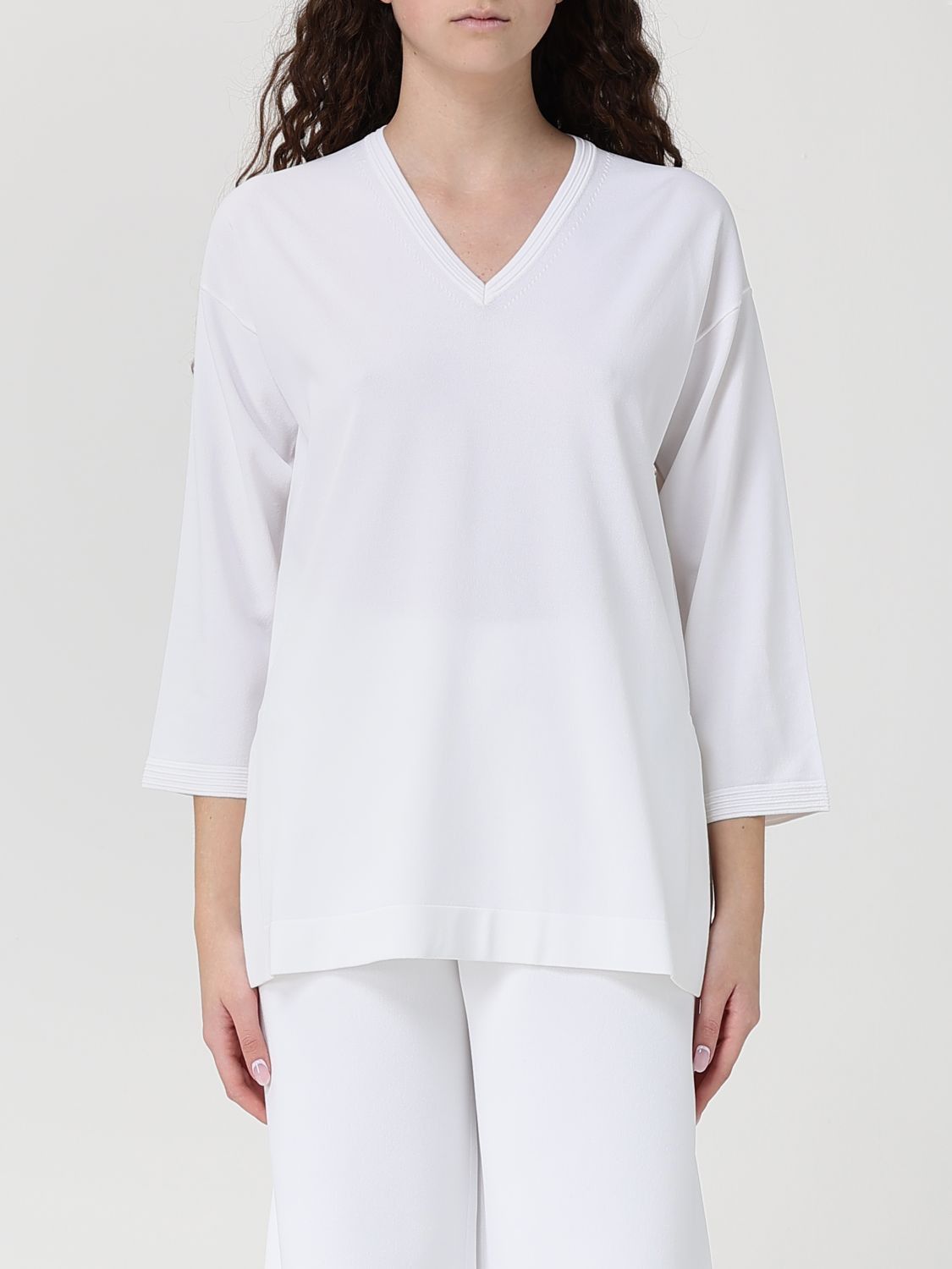 Max Mara Max Mara Sweater Woman White Size L / US 10 / IT 46 - 1 Thumbnail