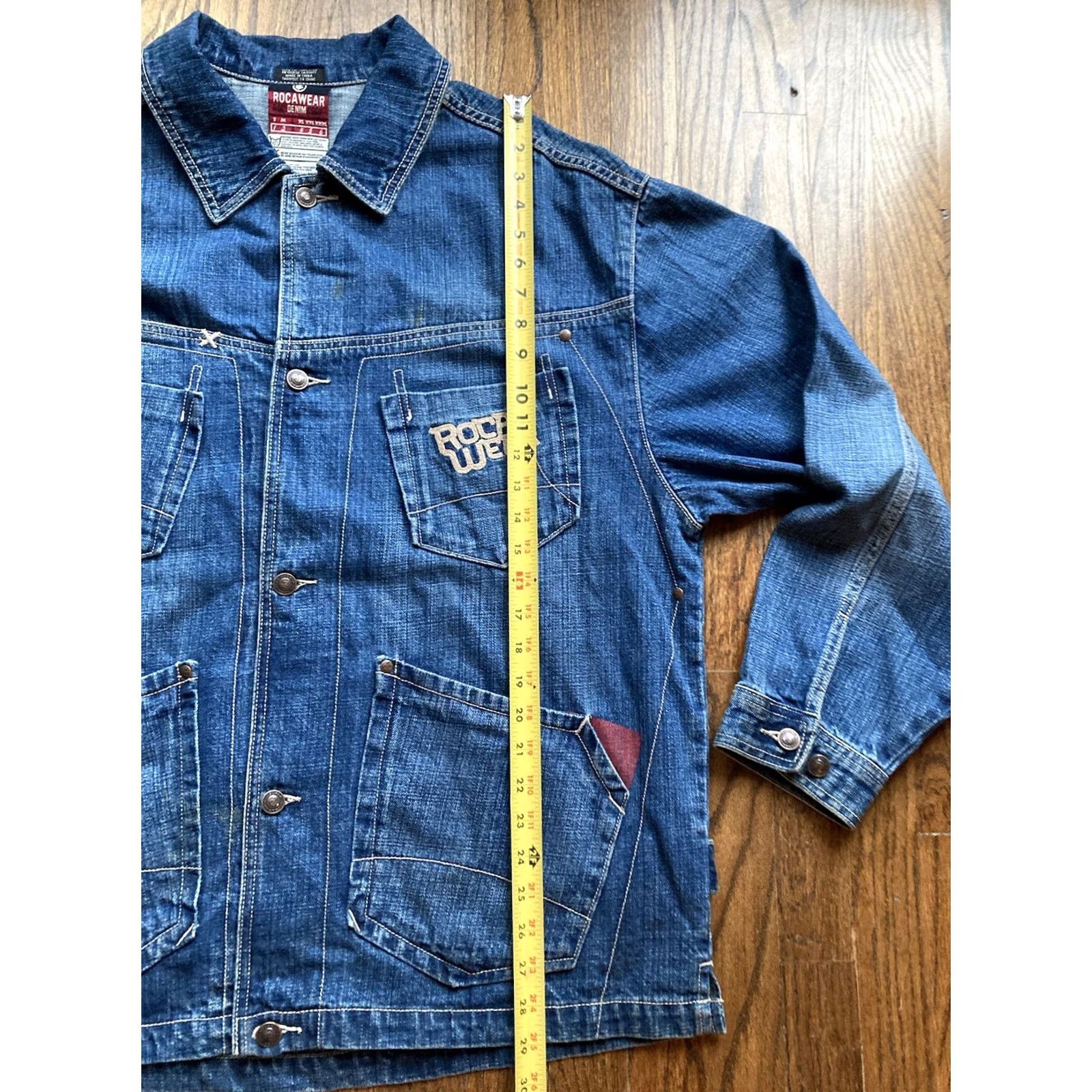 Rocawear VINTAGE Rocawear Denim Jacket Mens Large Y2K Streetwear Baggy Blue Shirt VTG Size US L / EU 52-54 / 3 - 7 Thumbnail