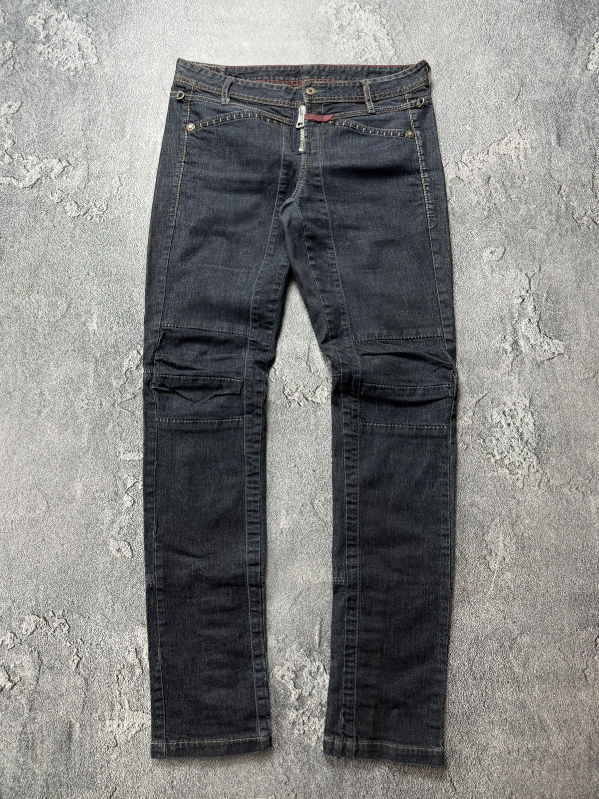 Marithe + Francois Girbaud Marithe Francois Girbaud VNTG Button Hem Grunge Biker Jeans Size 30" / US 8 / IT 44 - 2 Thumbnail