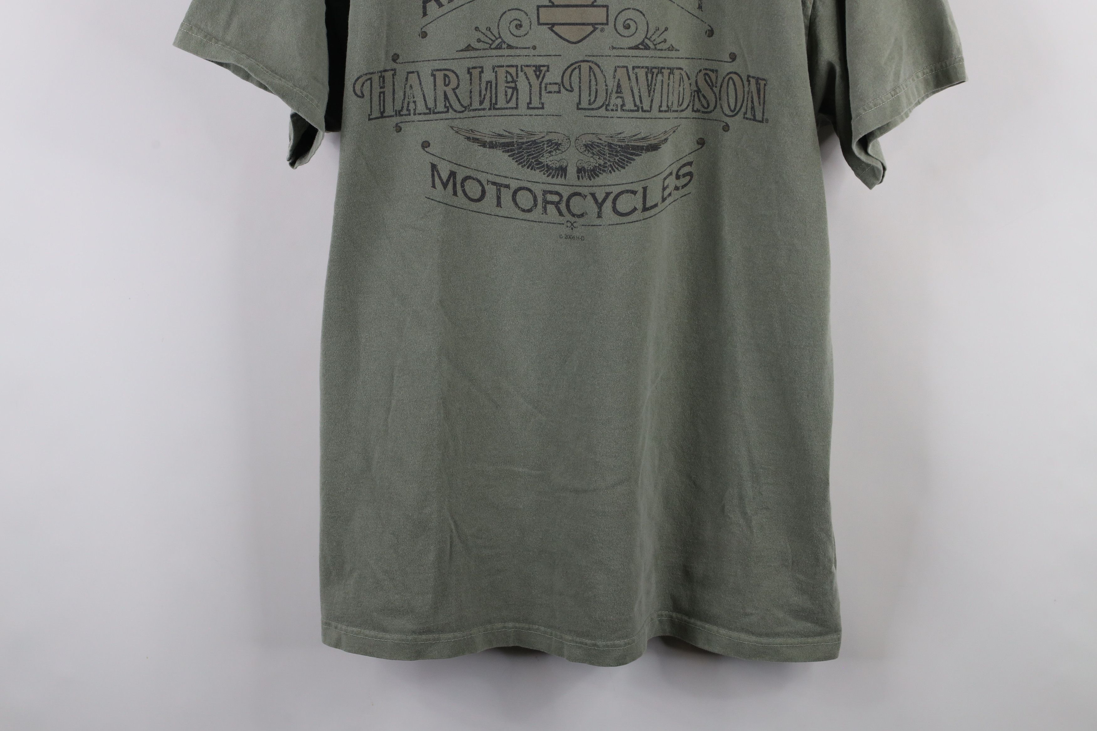 Harley Davidson × Vintage Vintage Y2K 2006 Harley Davidson Dragon T-Shirt Green USA Size US XL / EU 56 / 4 - 3 Thumbnail