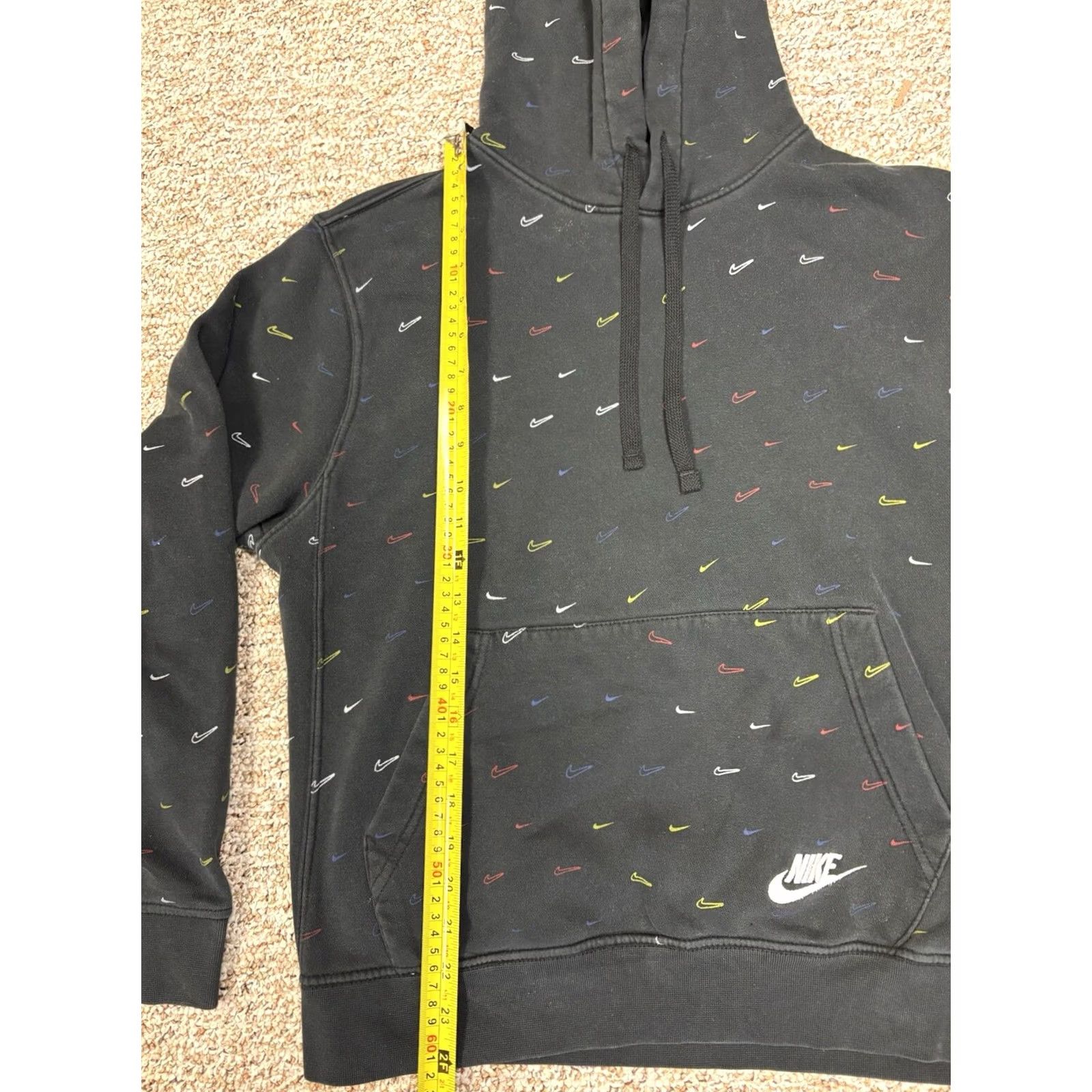 Nike Nike All Over Print Multicolor Swoosh Sweatshirt Hoodie S Black Mens Size US S / EU 44-46 / 1 - 7 Thumbnail