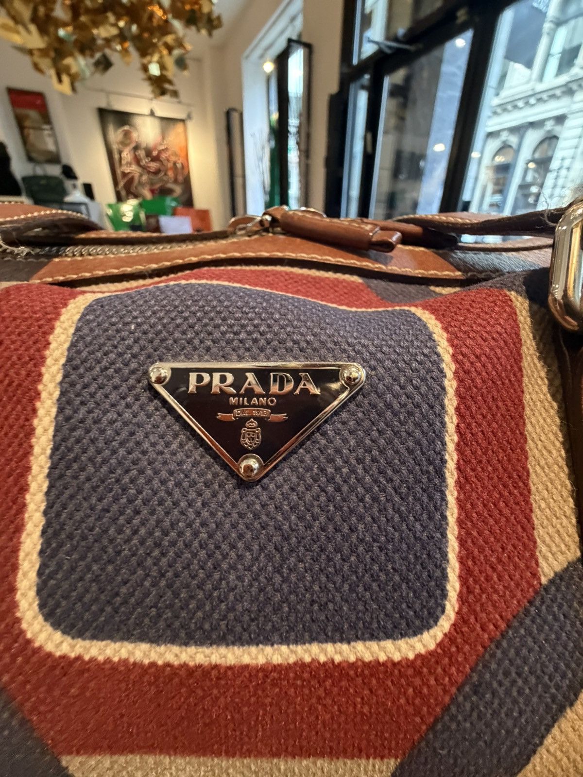 Prada Prada Geometric Canvas & Leather Doctor Bag ✨ Size ONE SIZE - 2 Thumbnail
