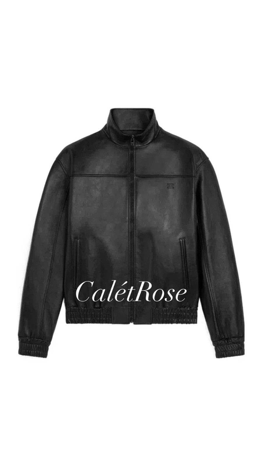 Celine FW24 Celine logo Triomphe leather tracksuit jacket 54 Hedi Size US L / EU 52-54 / 3 - 1 Thumbnail
