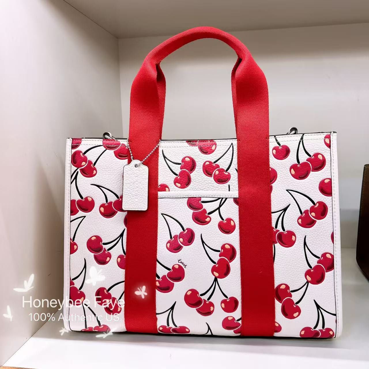 Coach NWT Coach Smith Tote Bag With Cherry Print CZ776 Size ONE SIZE - 1 Thumbnail