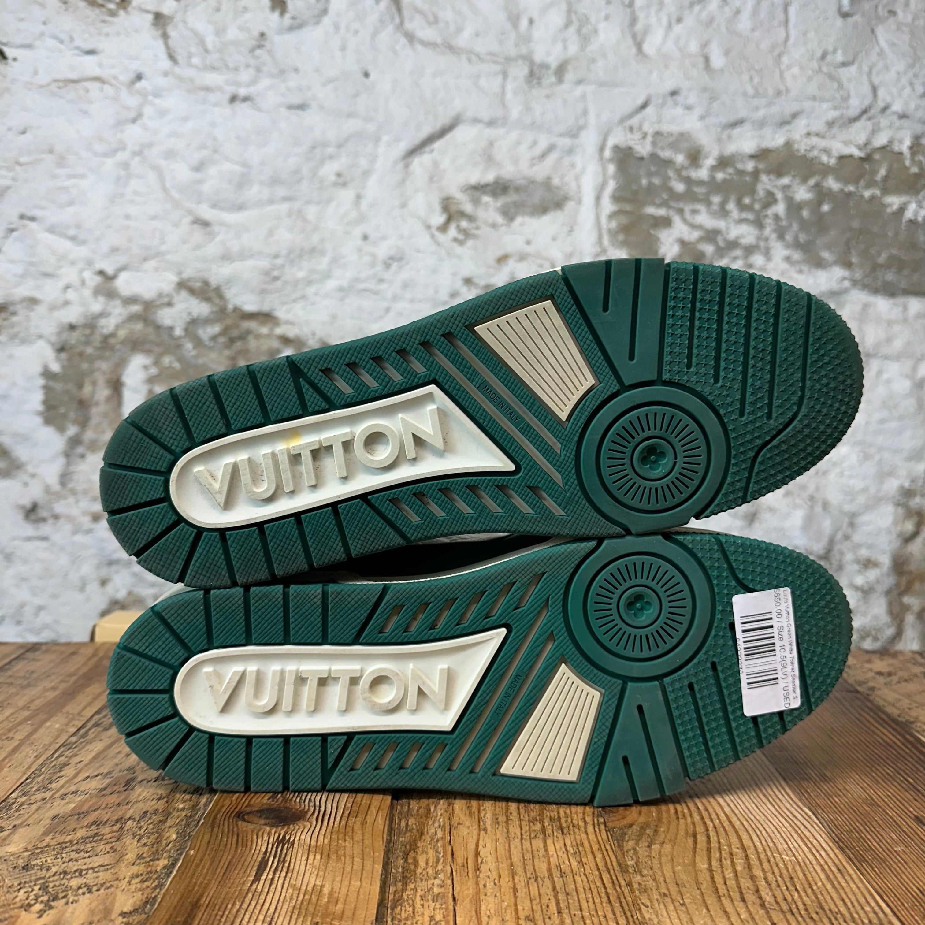 Louis Vuitton Louis Vuitton Green White Trainer Sneaker Sz 10.5 (9LV) Size US 10.5 / EU 43-44 - 5 Thumbnail