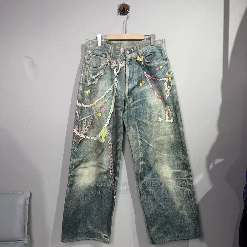 Acne Studios Acne Studios 3D Printed Candy Chain Pants Size US 32 / EU 48 - 1 Thumbnail
