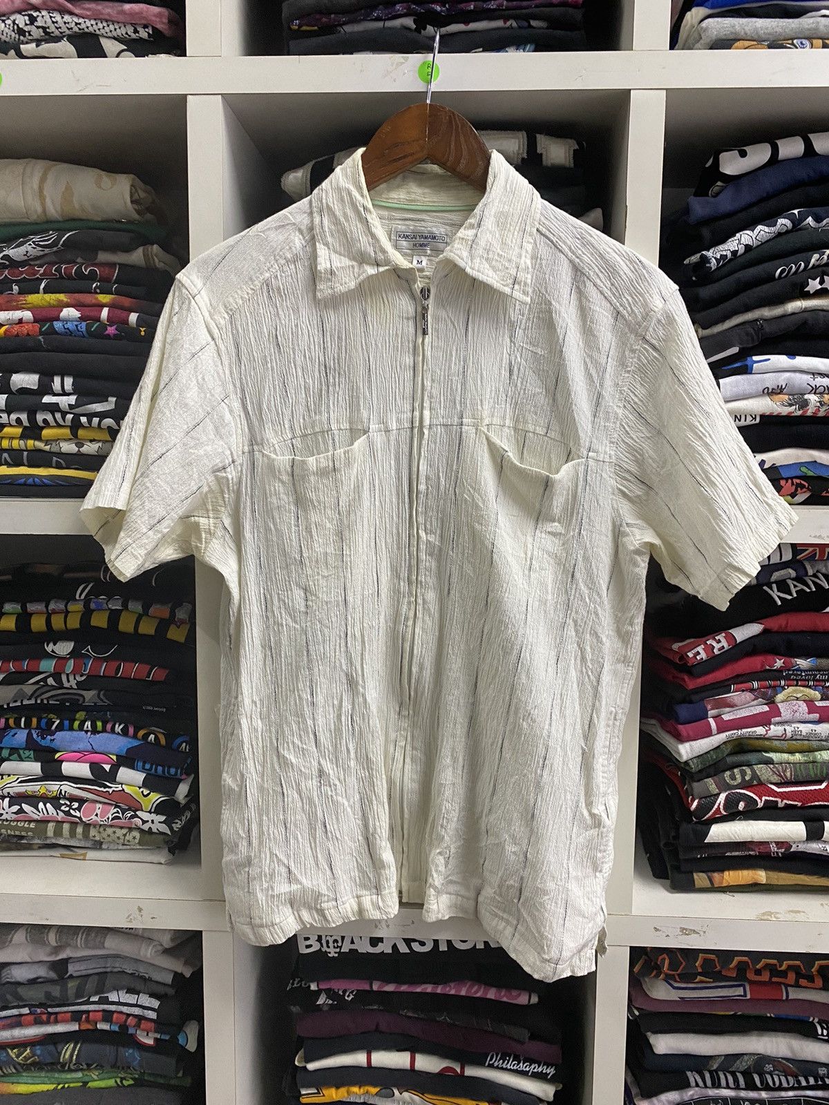Designer × Kansai Yamamoto × Vintage Vintage Kansai Yamamoto Zipper Shirt Size US M / EU 48-50 / 2 - 2 Thumbnail