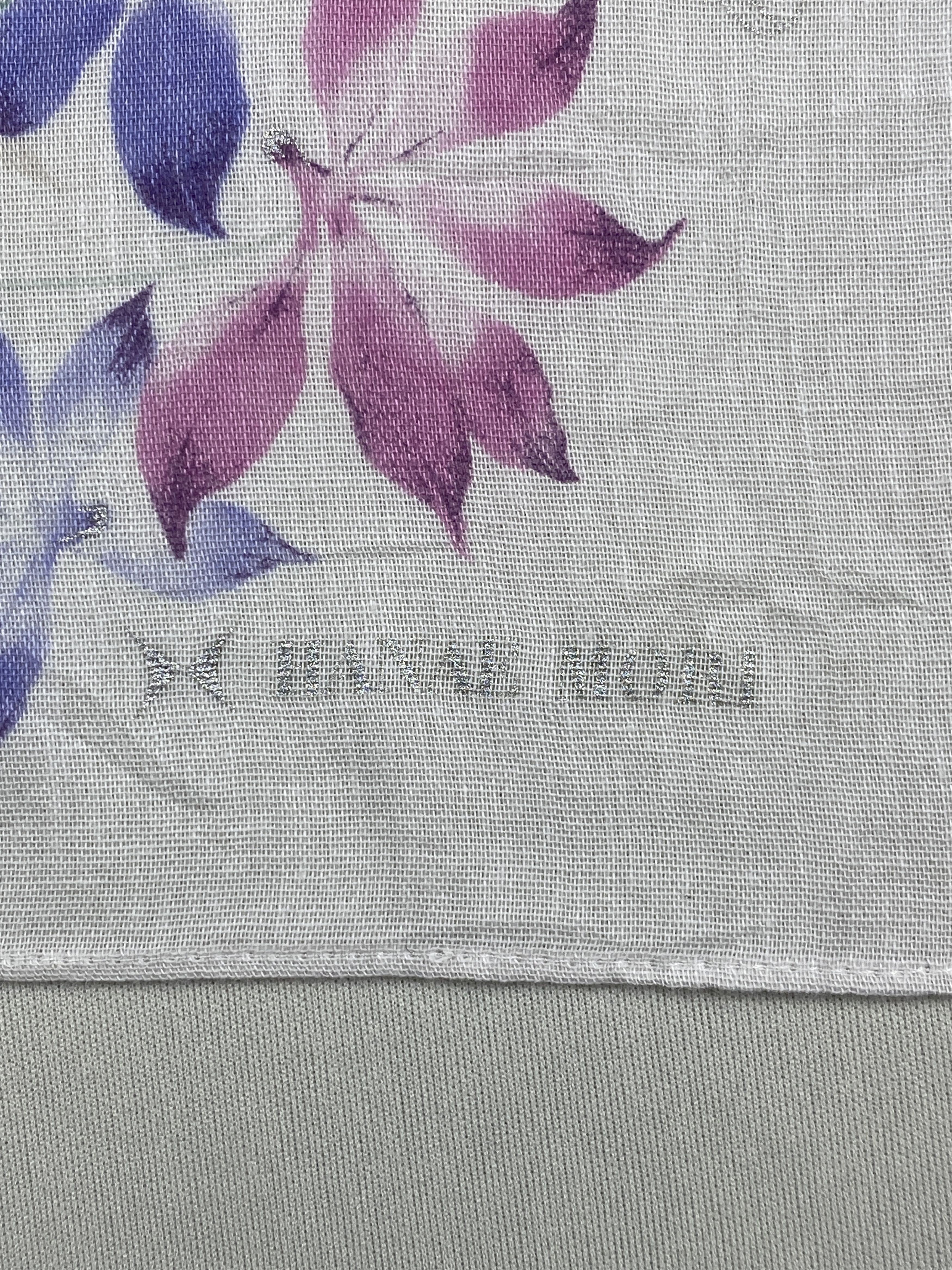Hanae Mori Vintage Hanae Mori Handkerchief Pocket Square Bandana HM0028 Size ONE SIZE - 6 Thumbnail