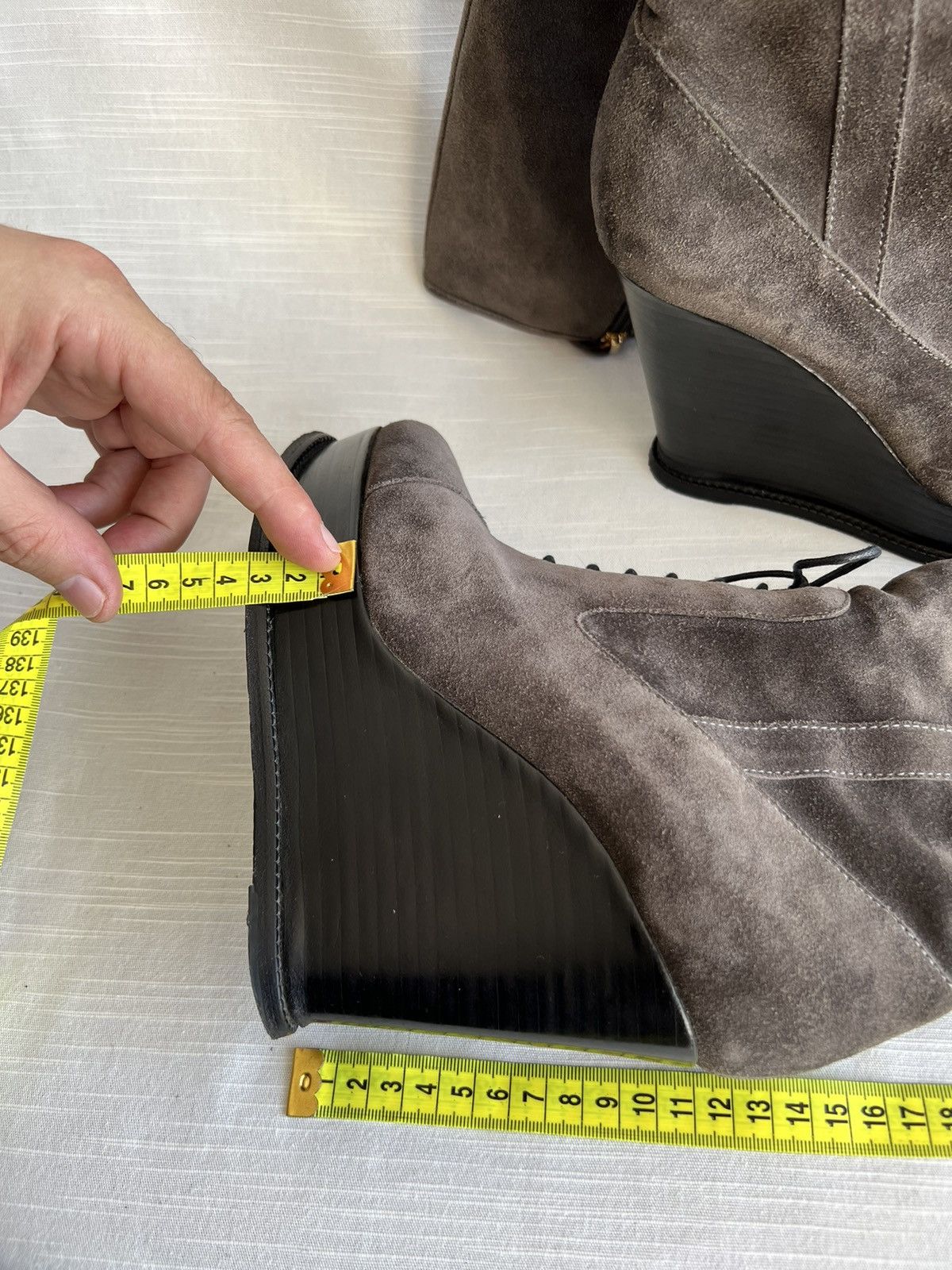 Moschino Moschino Knee-High Boots Suede Size US 7 1/2 EU 38 Size US 7.5 / IT 37.5 - 15 Thumbnail