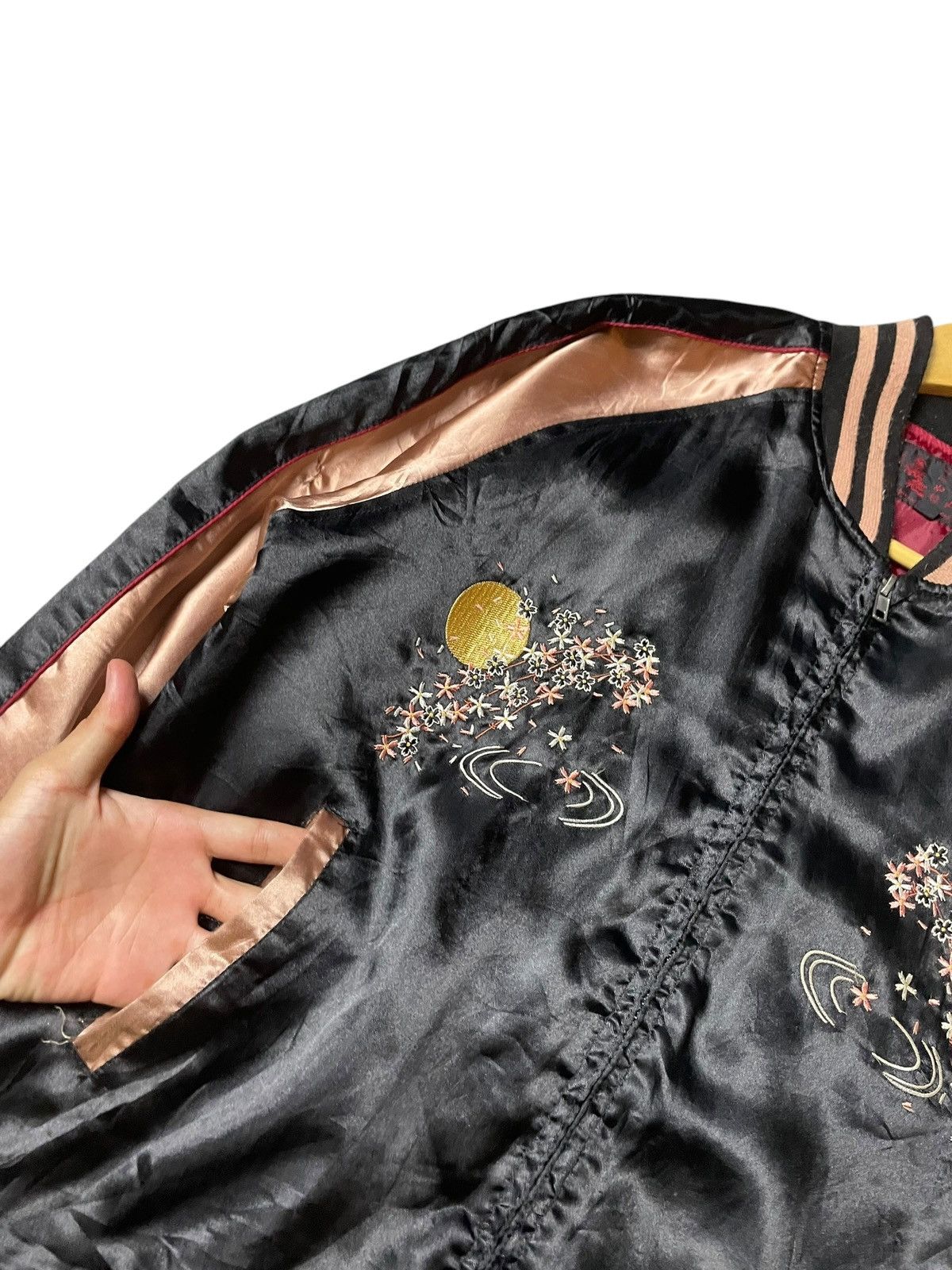 Japanese Brand × Vintage Vintage Japanese Sakura Embroidered Sukajan (105) Size US L / EU 52-54 / 3 - 5 Thumbnail
