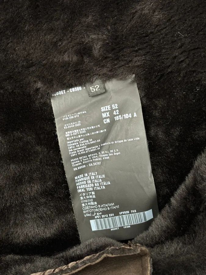 Prada AW2012 Prada Dark Brown Shearling Leather Jacket Size US M / EU 48-50 / 2 - 10 Thumbnail