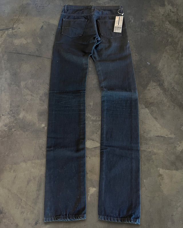 Dior DIOR HOMME AW2008 'LUMIERE DU NORD' WAXED BLEU MARINE DENIM Size US 26 / EU 42 - 4 Thumbnail