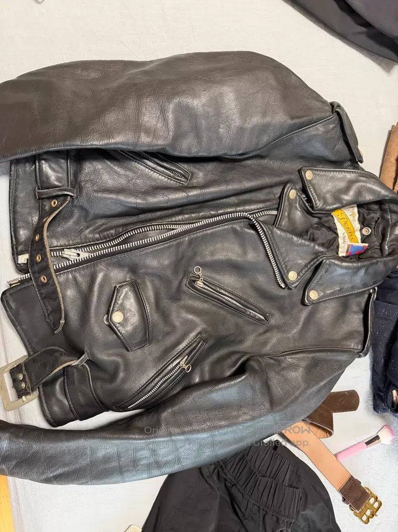 Schott Schott Heavy motorcycle leather jacket Size US XXS / EU 40 - 1 Thumbnail