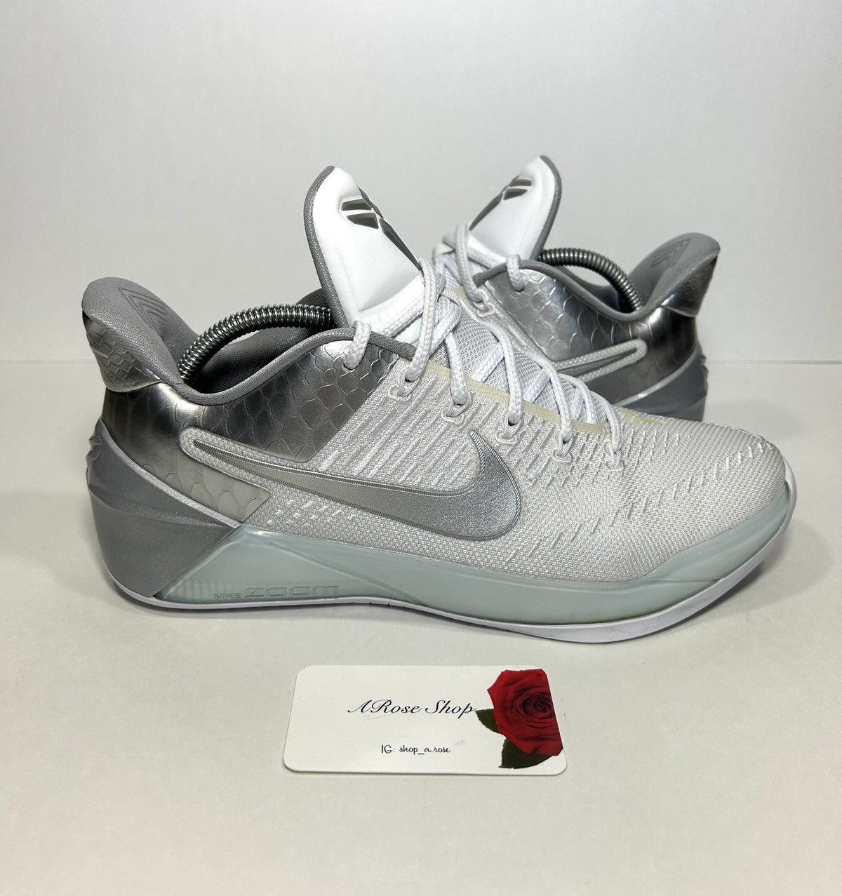 Nike Nike Kobe A.D. iD White/Silver Shoes Size: 10 M Size US 10 / EU 43 - 1 Thumbnail