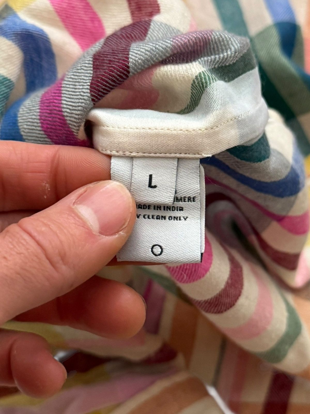The Elder Statesman Pashmina Cashmere Madras Rainbow Shirt Size US L / EU 52-54 / 3 - 6 Thumbnail