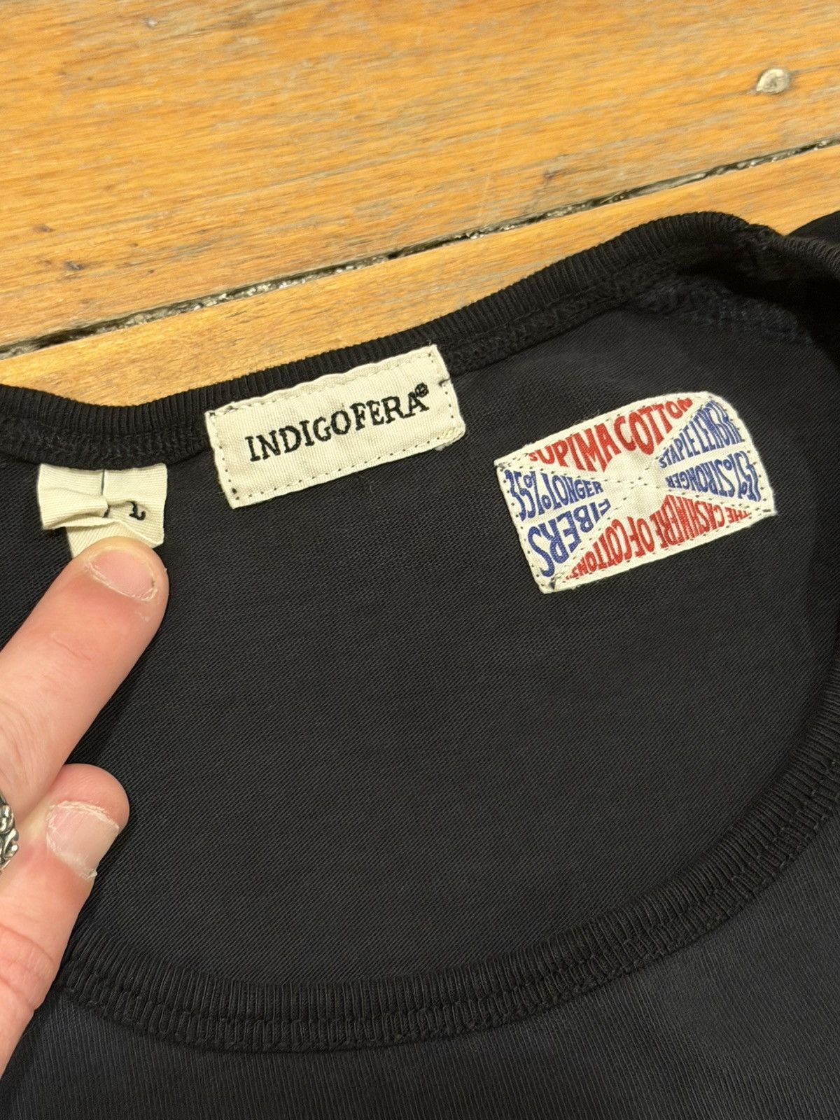 Indigofera Indigofera two tone black half sleeve shirt Size US L / EU 52-54 / 3 - 4 Thumbnail