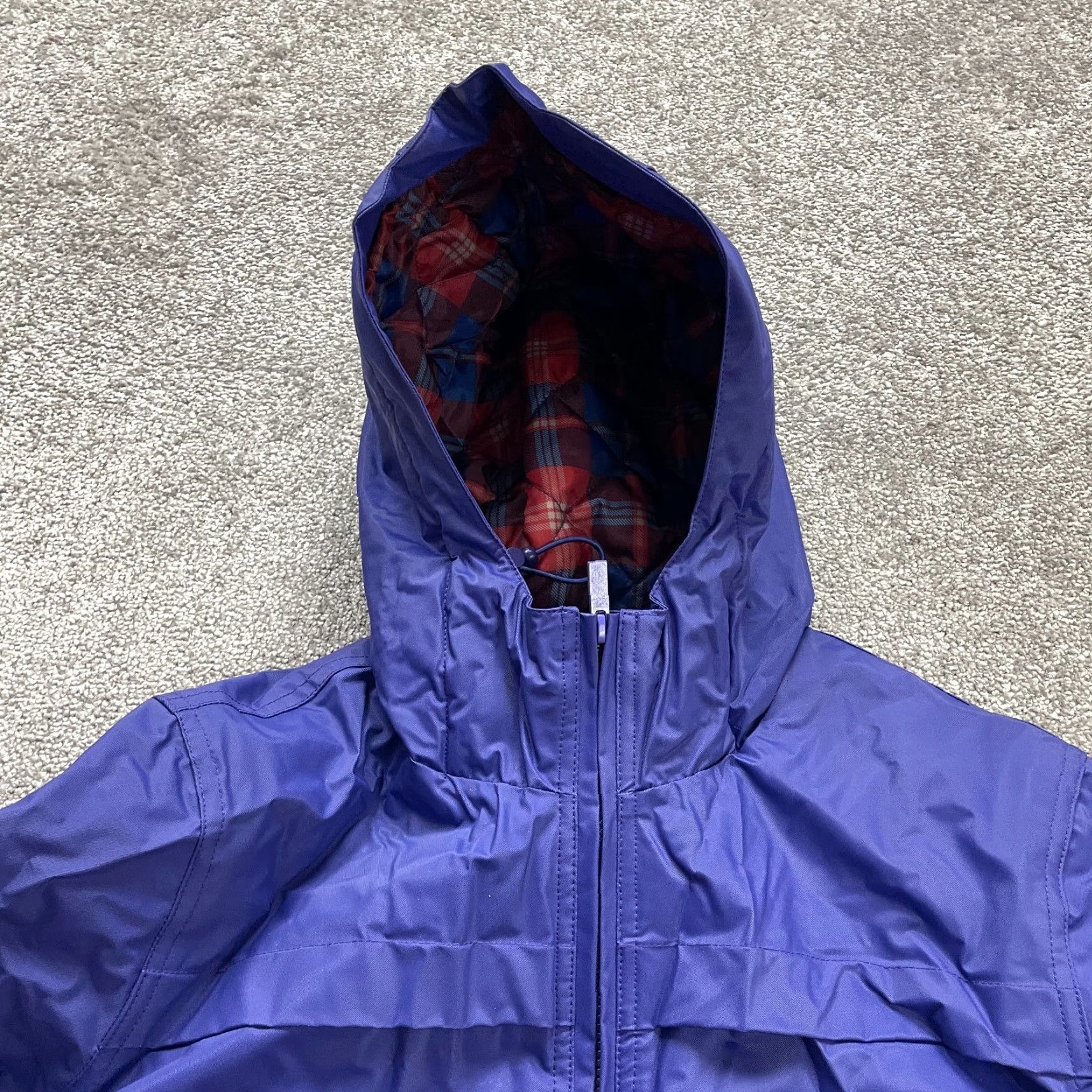 Vintage Scandia Woods Windbreaker Jacket Women Medium Purple Plaid Lined Full Zip Hoodie Size M / US 6-8 / IT 42-44 - 3 Thumbnail