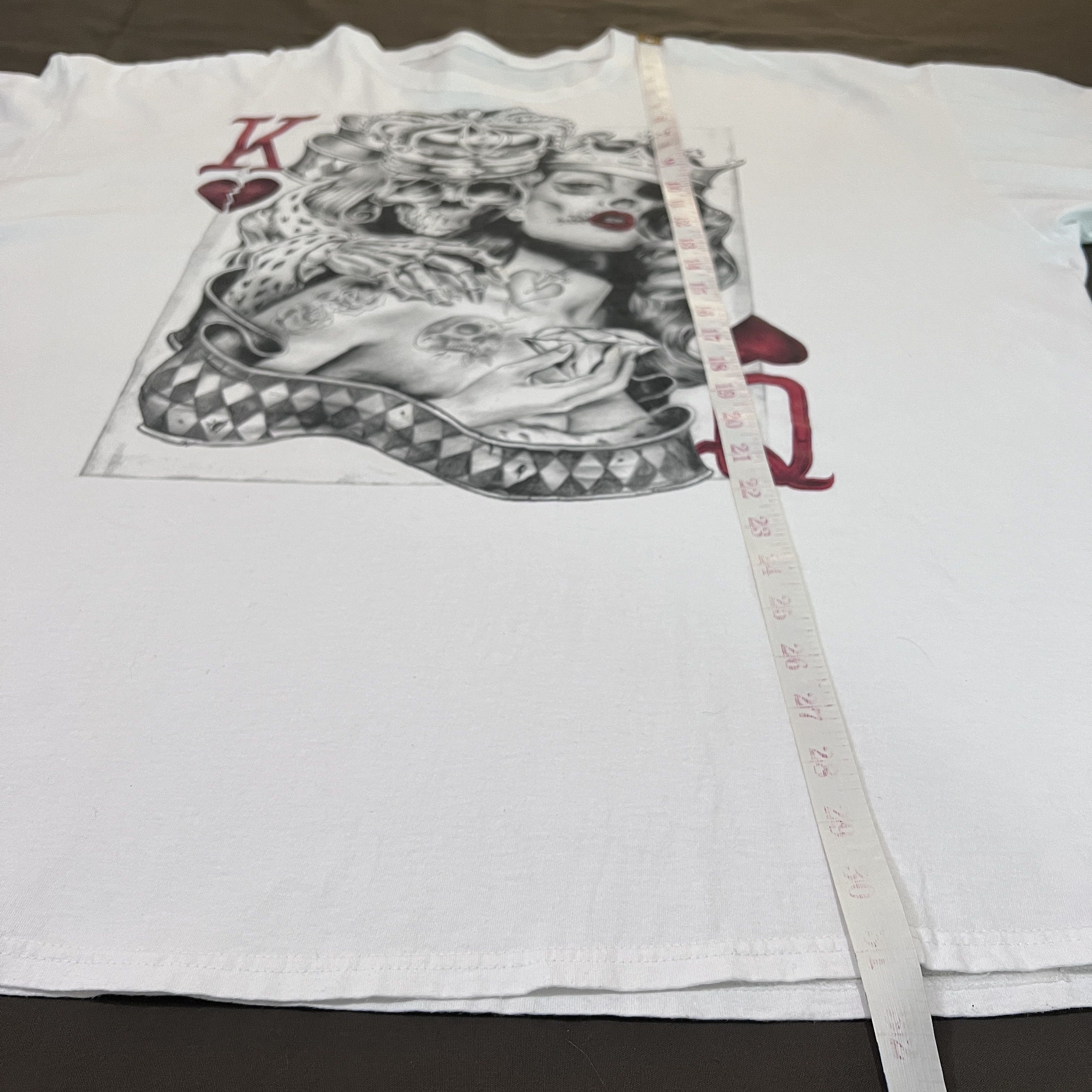 Japanese Brand Vintage Y2K Art King & Queen of Heart Skeleton Skull Tee 3XL Size US XXL / EU 58 / 5 - 6 Thumbnail