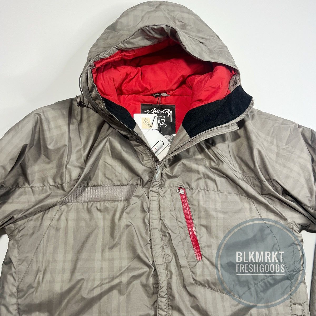 Stussy Vintage Stussy Plaid Thermolite Full Zip Jacket Khaki M Size US M / EU 48-50 / 2 - 4 Thumbnail