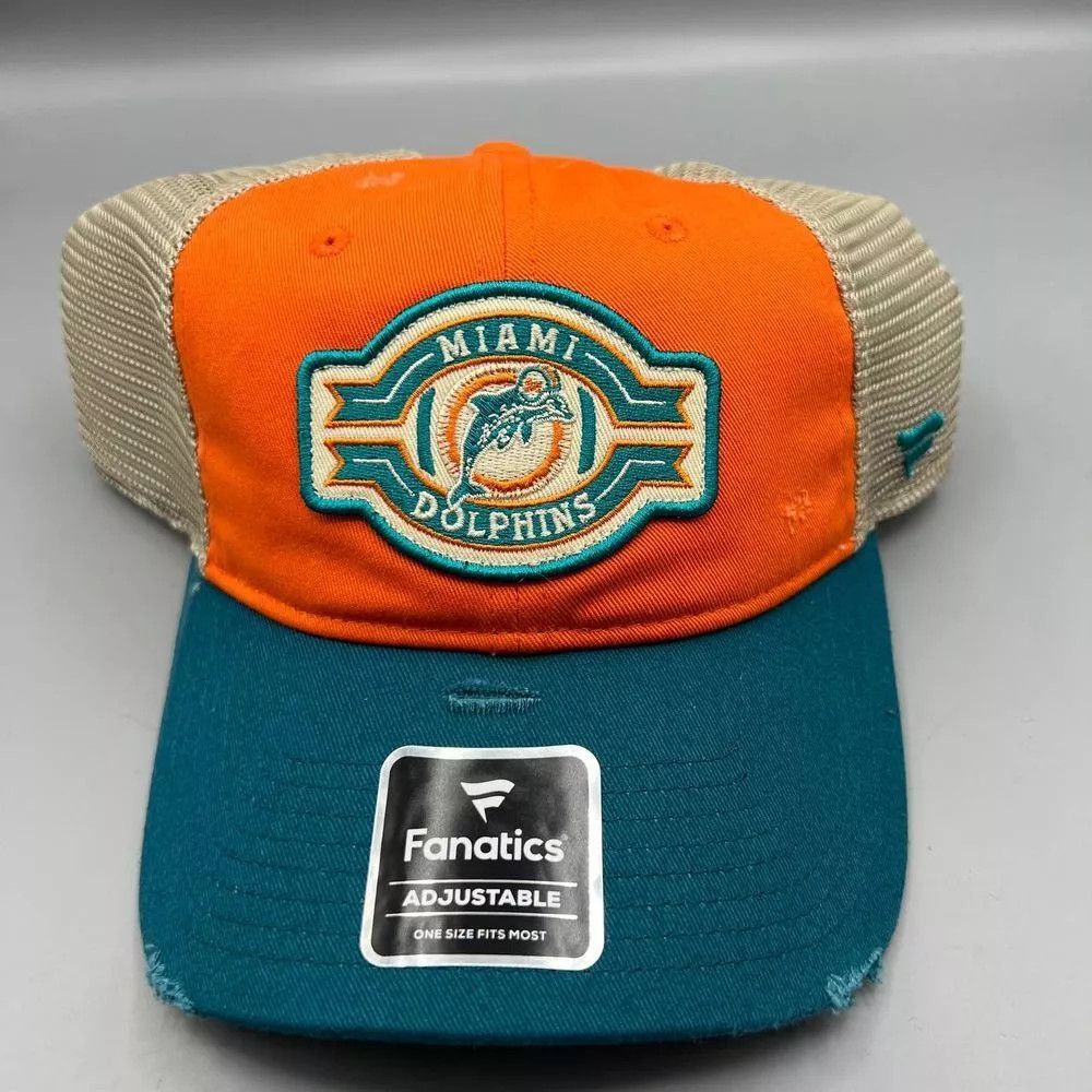 Other Miami Dolphins Trucker Hat Men Fanatics NFL Snap Back Cap Size ONE SIZE - 1 Thumbnail