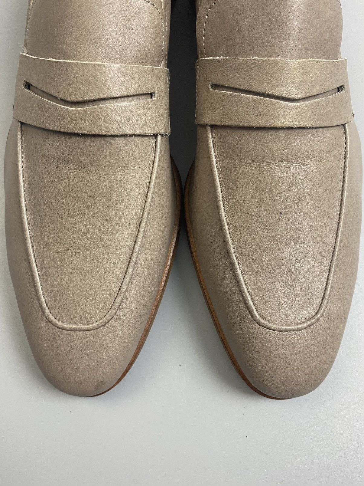 Kiton Kiton Clay Gray Leather Loafers Size US 7 / EU 40 - 4 Thumbnail