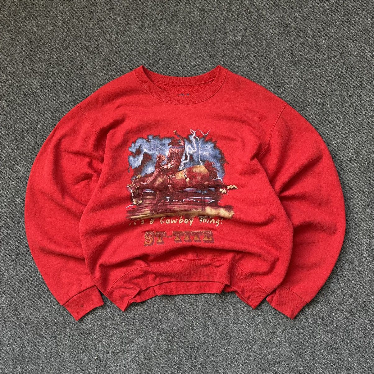 Y/Project VTG Western Style Sweatshirt Man’s Size M Hanes It’s a Cowbo Size US M / EU 48-50 / 2 - 4 Thumbnail
