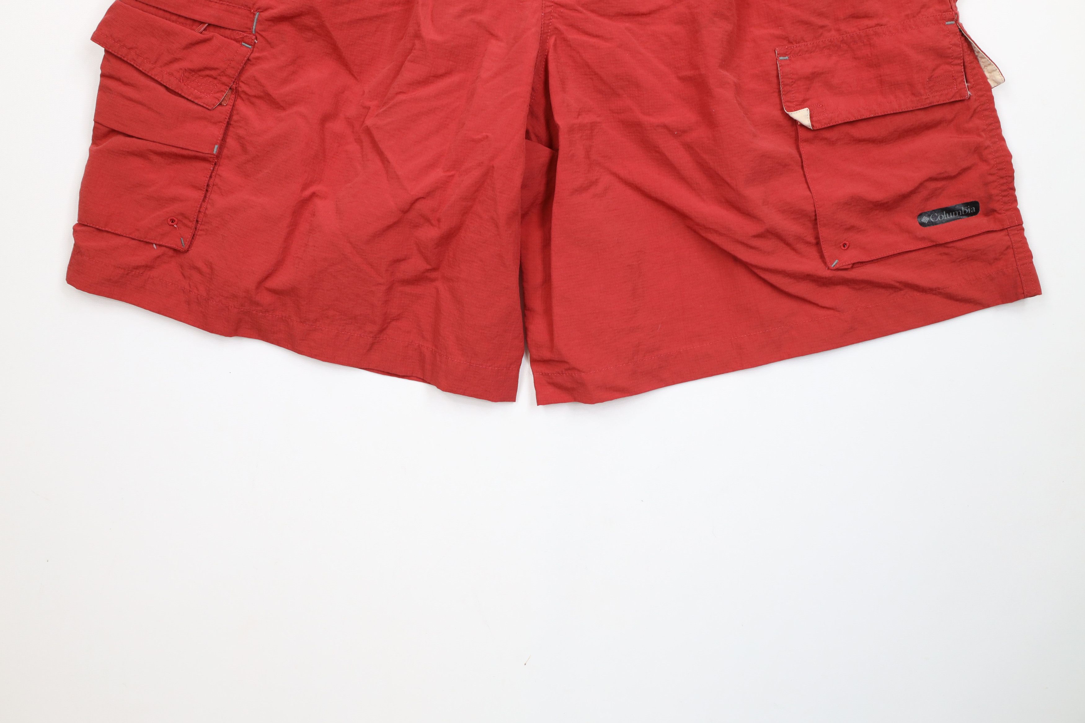 Columbia Vintage Y2K Columbia Lined Above Knee Cargo Shorts Red Size US 36 / EU 52 - 4 Thumbnail