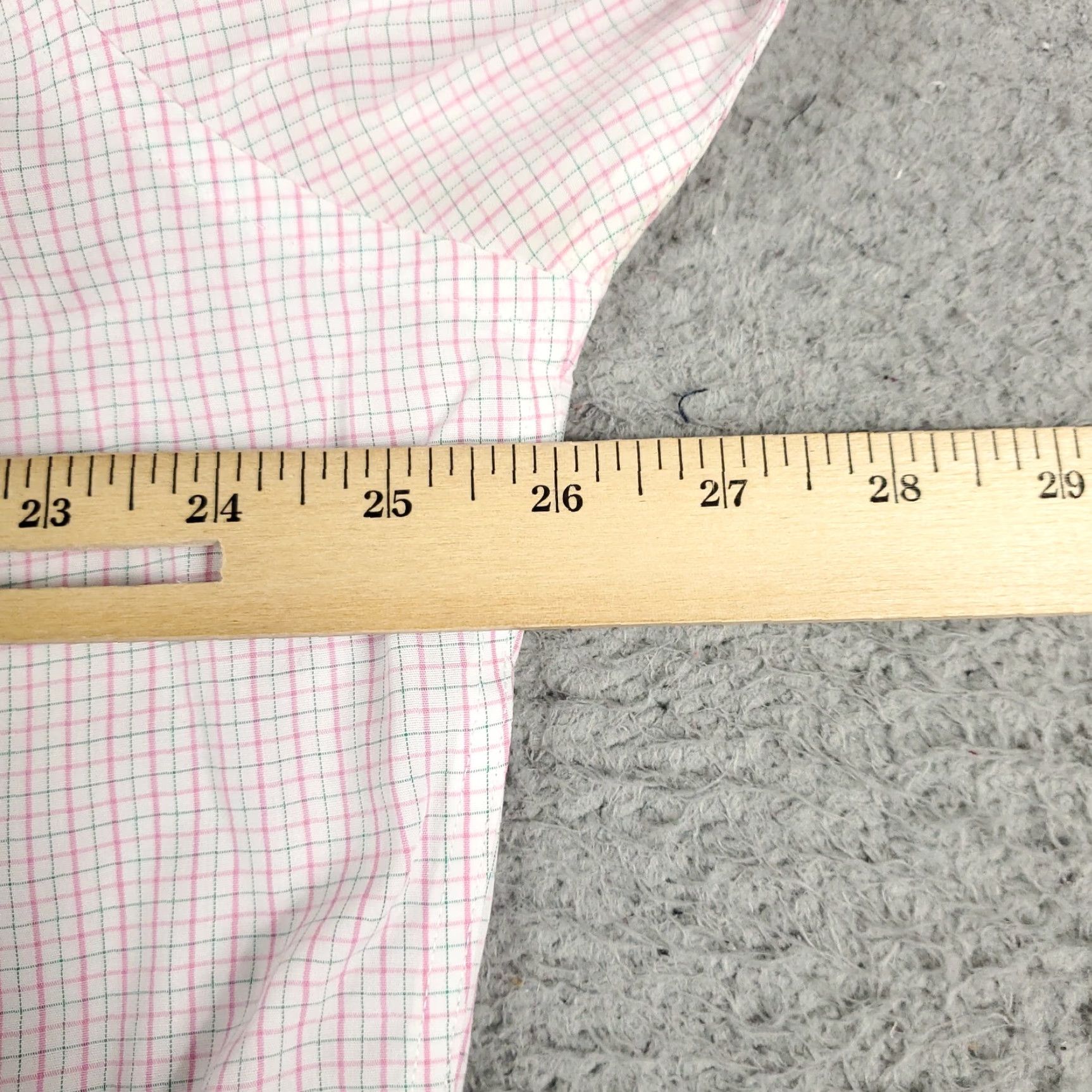 Brooks Brothers VINTAGE Brooks Brothers Shirt Mens 17.5 Pink Check Dress Long Sleeve Button-Down Collar Regular Fit Non-Iron Casual/Workwear Mens Size 46R - 7 Thumbnail