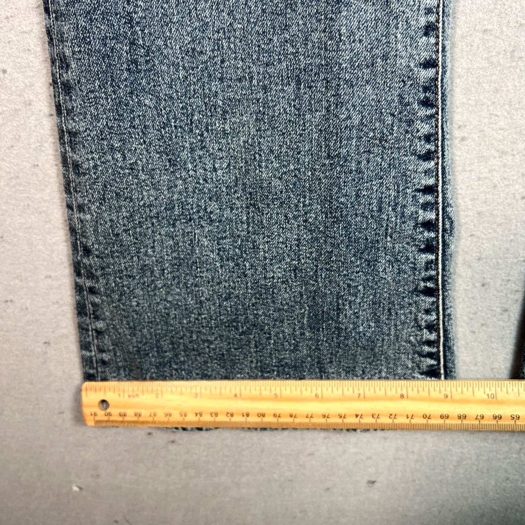 Uniqlo GU by Uniqlo Womens Size XS Flared Denim Jeans Blue Cotton Blend Size 26" / US 2 / IT 38 - 7 Thumbnail