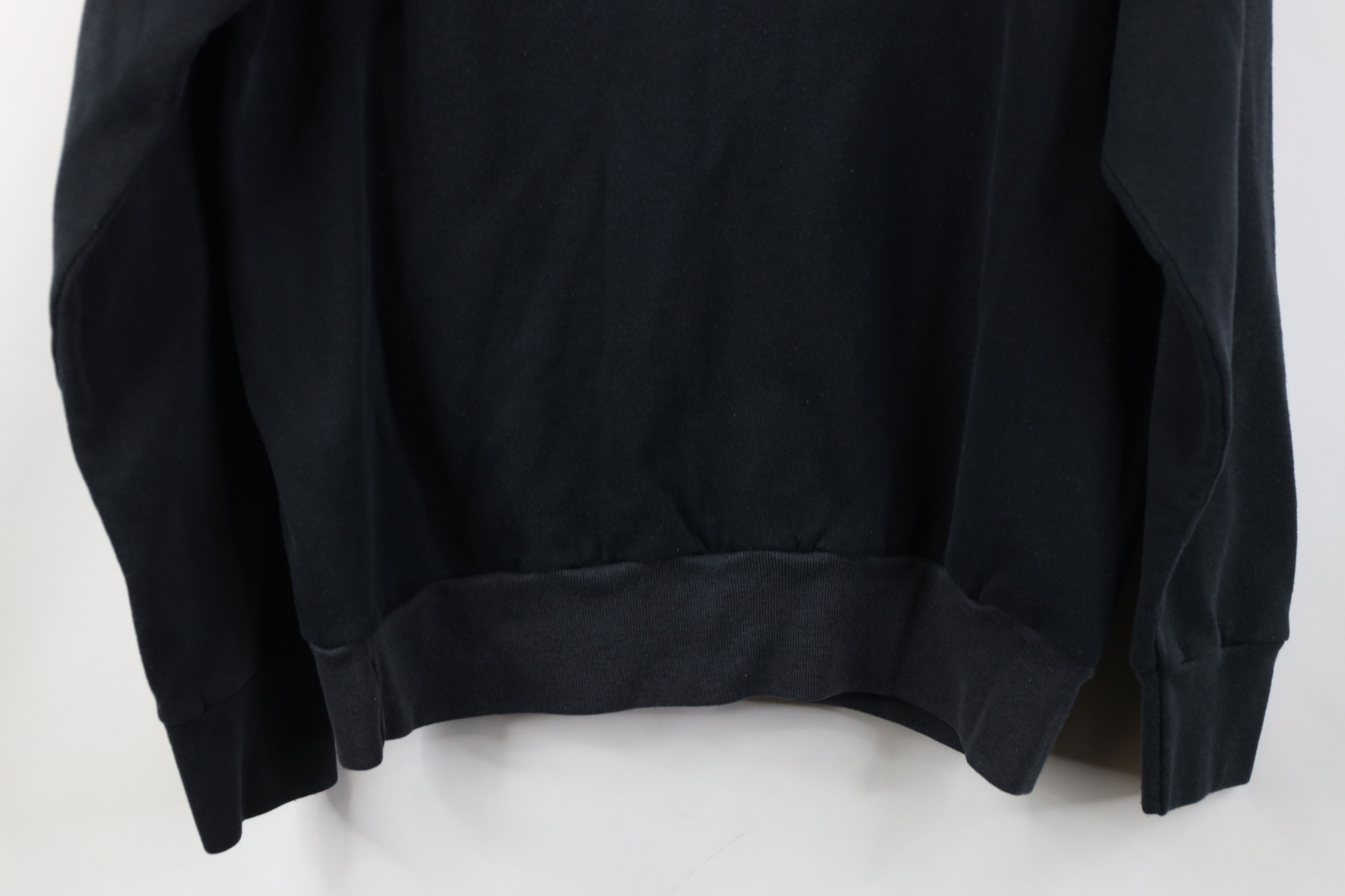 Vintage Vintage 90s Streetwear Blank Crewneck Sweatshirt Black USA Size L / US 10 / IT 46 - 12 Thumbnail