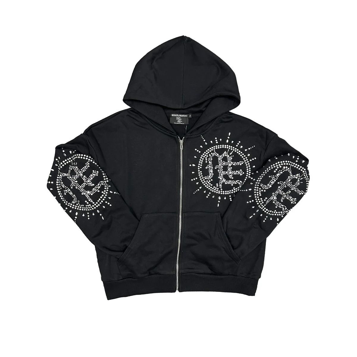 Other Mixed Emotions 'Eclipse' Black Rhinestone Hoodie Size US XL / EU 56 / 4 - 1 Preview