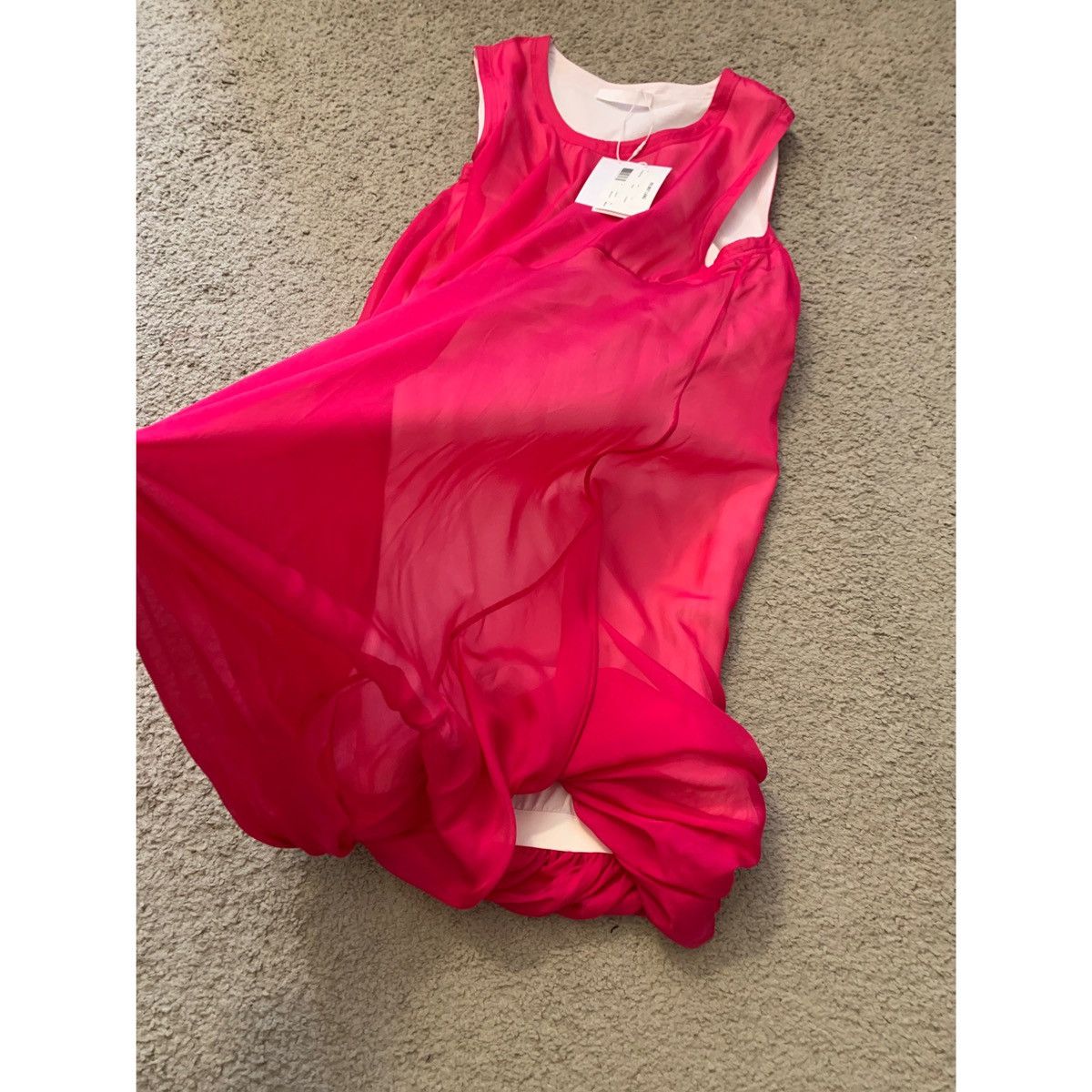 Helmut Lang HELMUT LANG PINK BUBBLE SILK DRESS Size S / US 4 / IT 40 - 21 Thumbnail