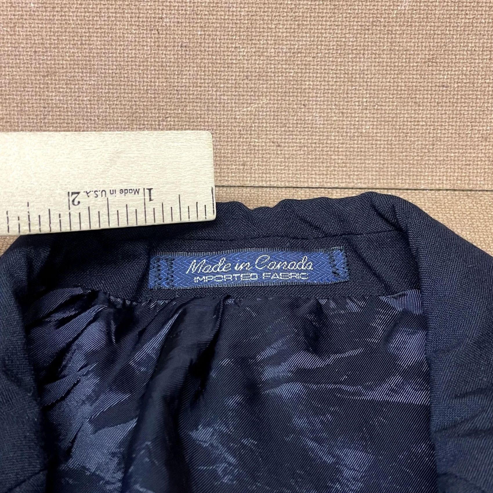 Chaps Chaps Ralph Lauren Blazer Mens 41R Navy Wool 2 Button Sport Coat Made in Canada Size 42R - 3 Thumbnail