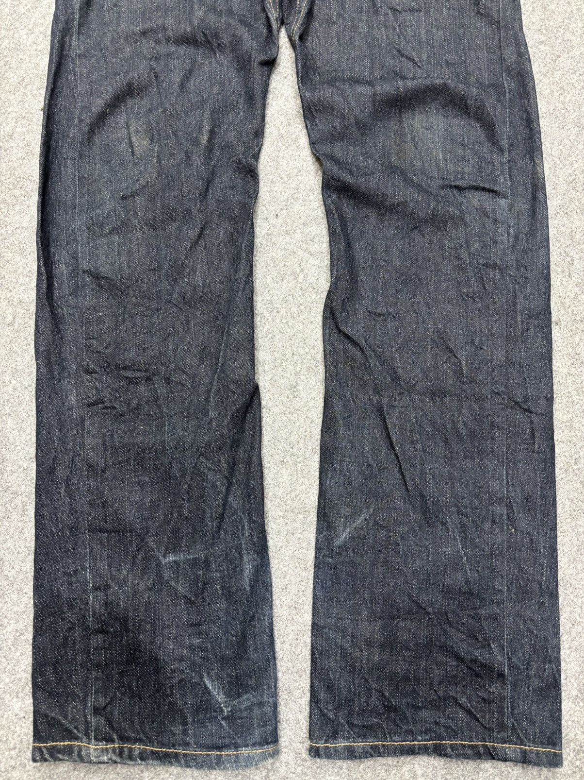 Japanese Brand 💥Double Waist+Twisted Leg💥Dominate Zipper Denim F646 Size US 33 - 7 Thumbnail