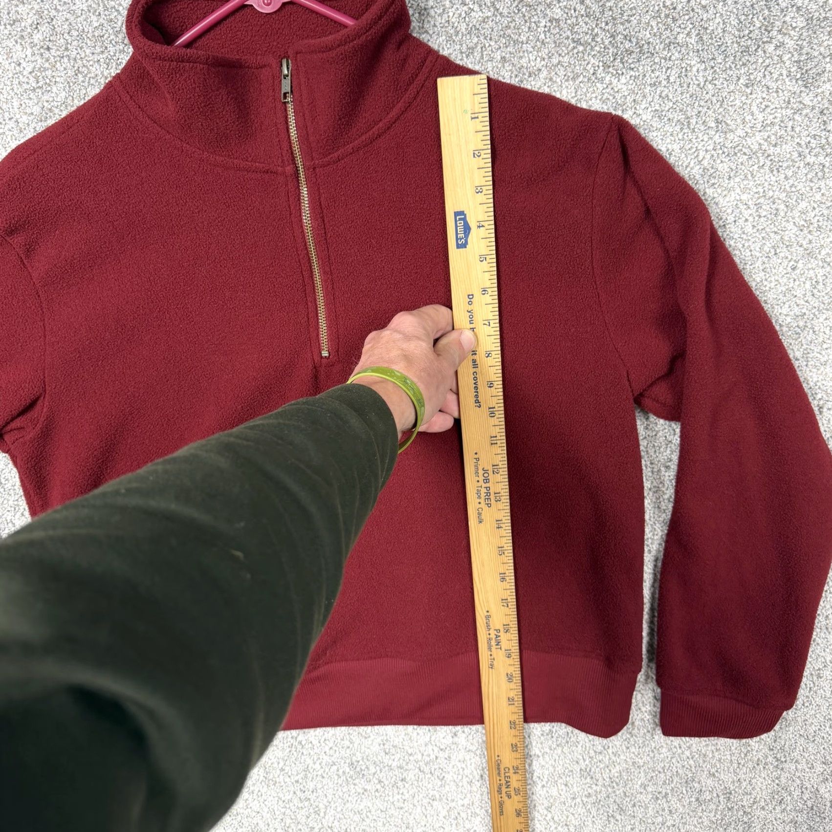 Vintage Natural Reflections Fleece Half Zip Pullover Top Womens M Red Wine Mock Neck Shirt Long Sleeve Casual 1/2 Zip Mens Womens Girls Boys Size M / US 6-8 / IT 42-44 - 2 Thumbnail