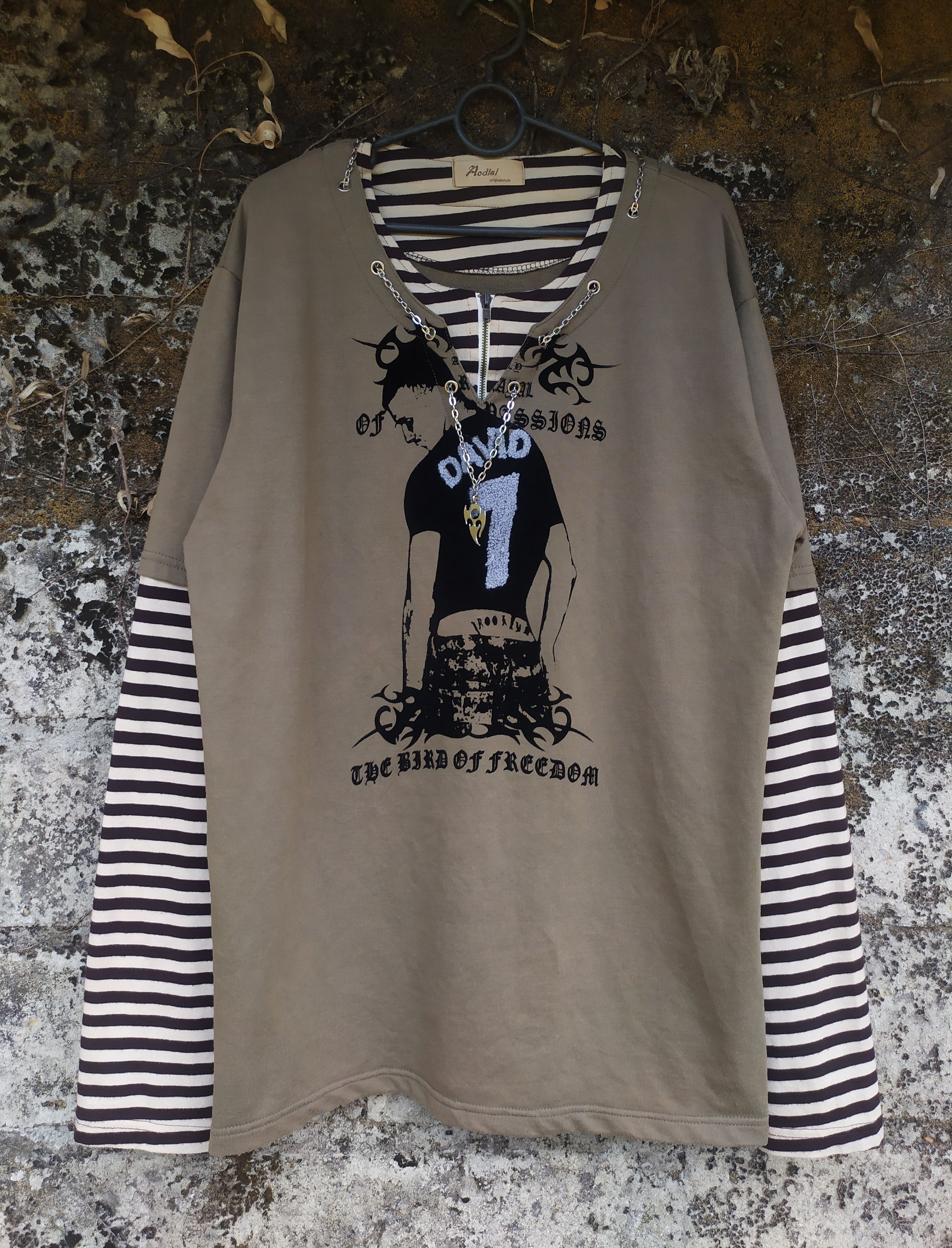 Japanese Brand Aodisi Double Layer Long Sleeve Size US L / EU 52-54 / 3 - 1 Thumbnail
