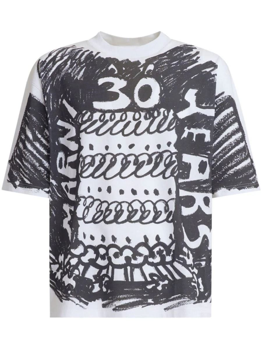 Marni o1f1d3z1125 30th Anniversary T-Shirt in Black/White Size US XL / EU 56 / 4 - 1 Thumbnail