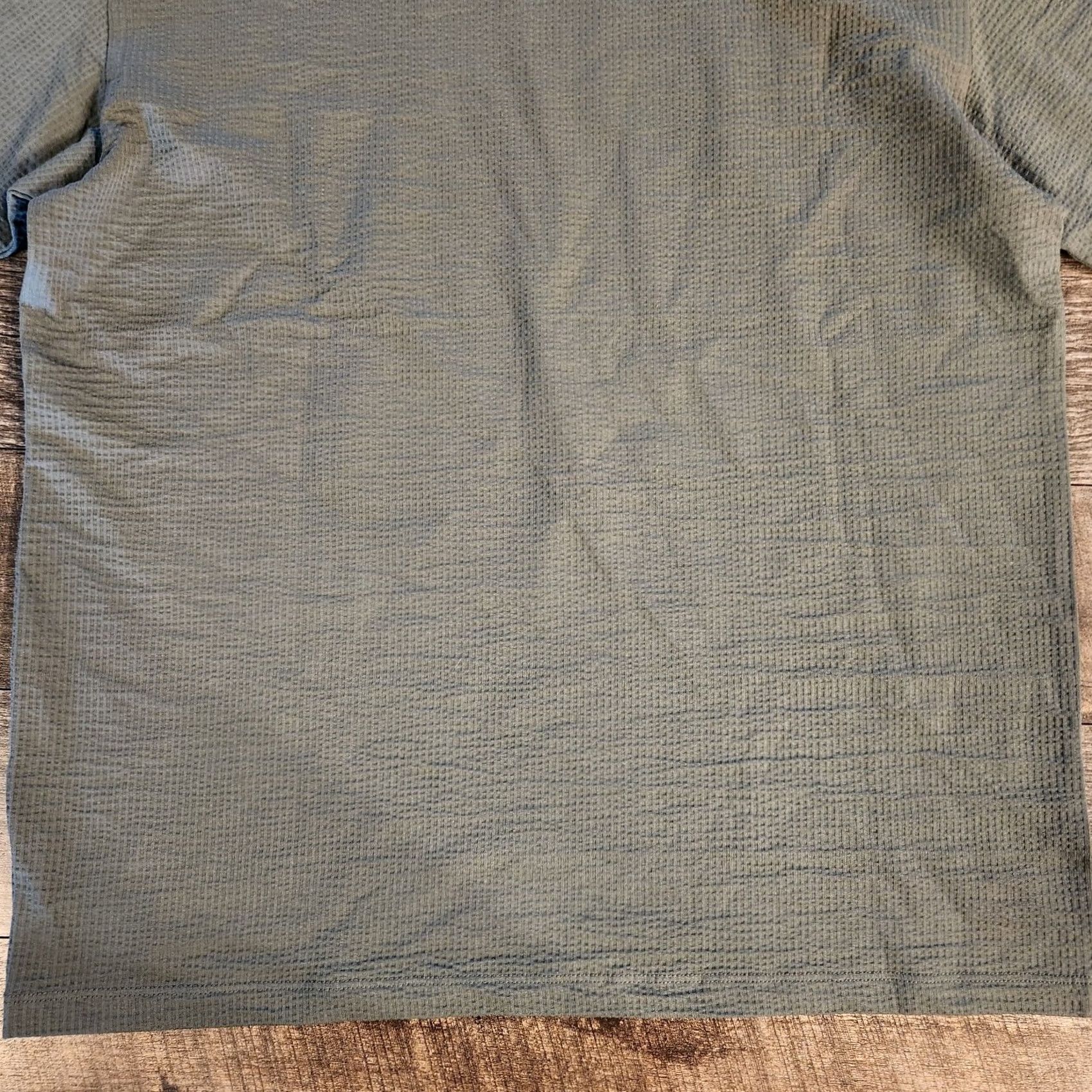 Scotch & Soda Scotch & Soda T Shirt Tee Mens Large Green Textured Knit Crew Neck Short Sleeve Waffle Knit Logo Cotton Spandex Regular Size US L / EU 52-54 / 3 - 7 Thumbnail
