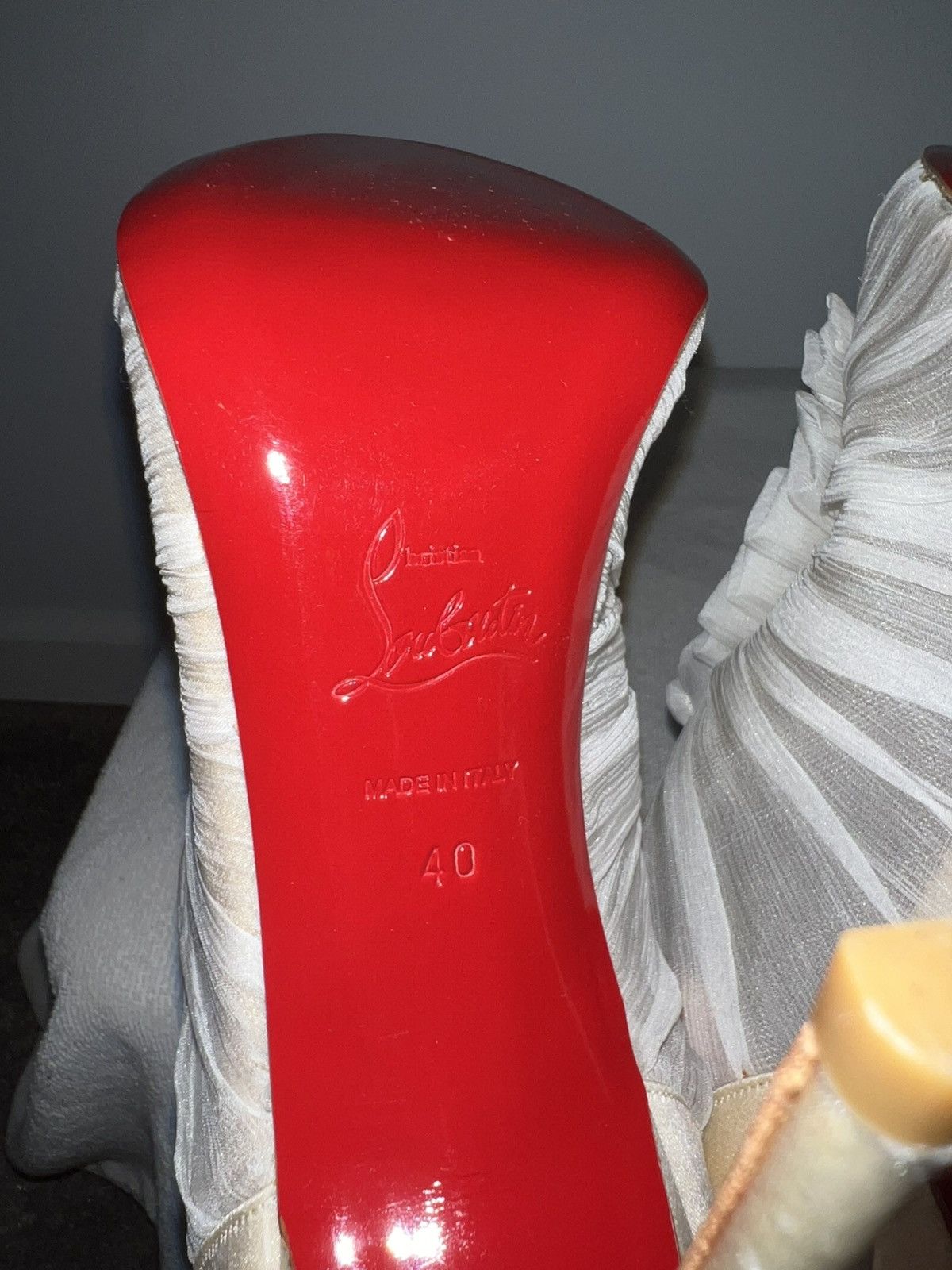Christian Louboutin Christian Louboutin Silk Canonita 100 MM Booties 40 Size US 10 / IT 40 - 10 Thumbnail