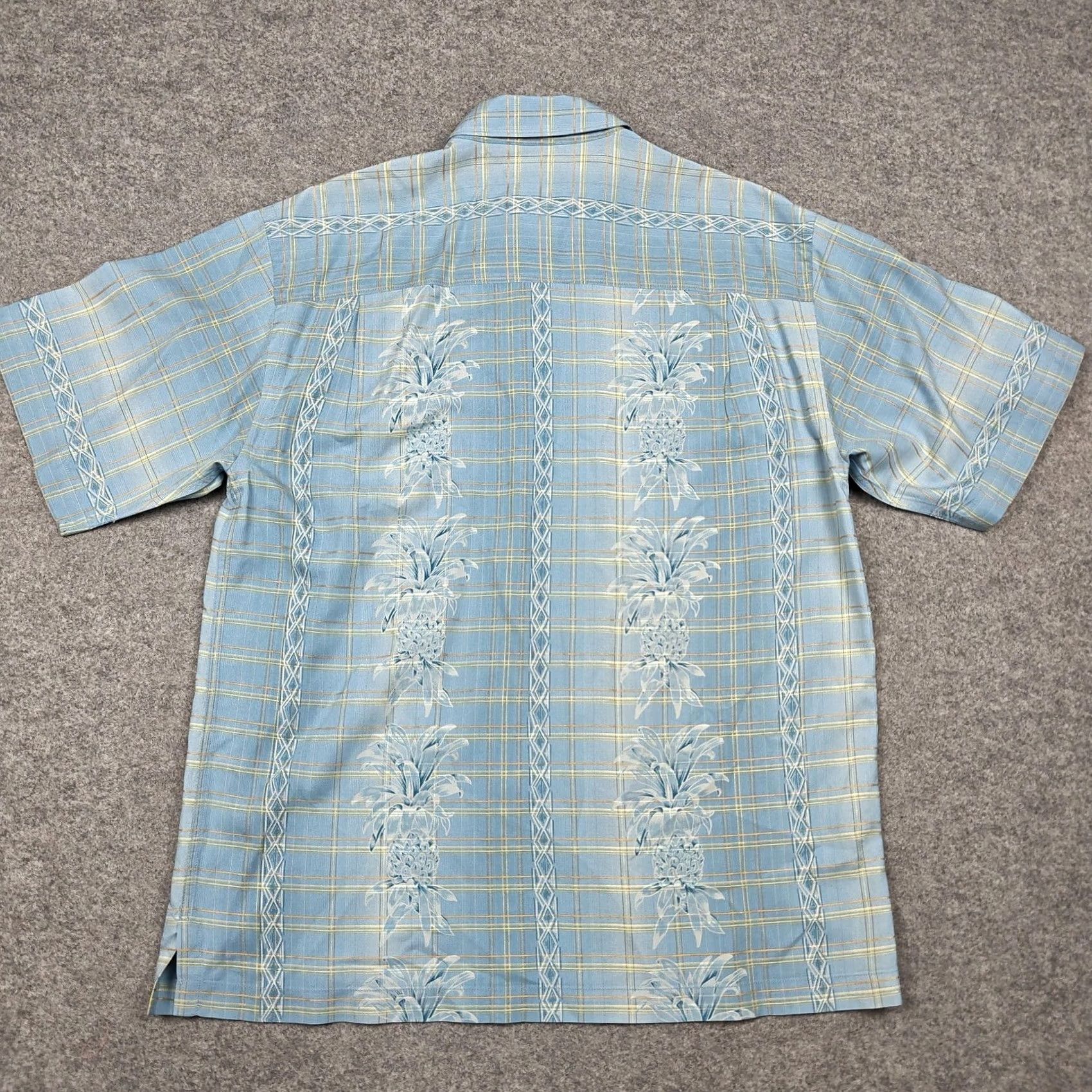 Tommy Bahama Tommy Bahama Shirt Mens M Blue Plaid Silk Short Sleeve Hawaiian Aloha Shirt Size US M / EU 48-50 / 2 - 5 Thumbnail