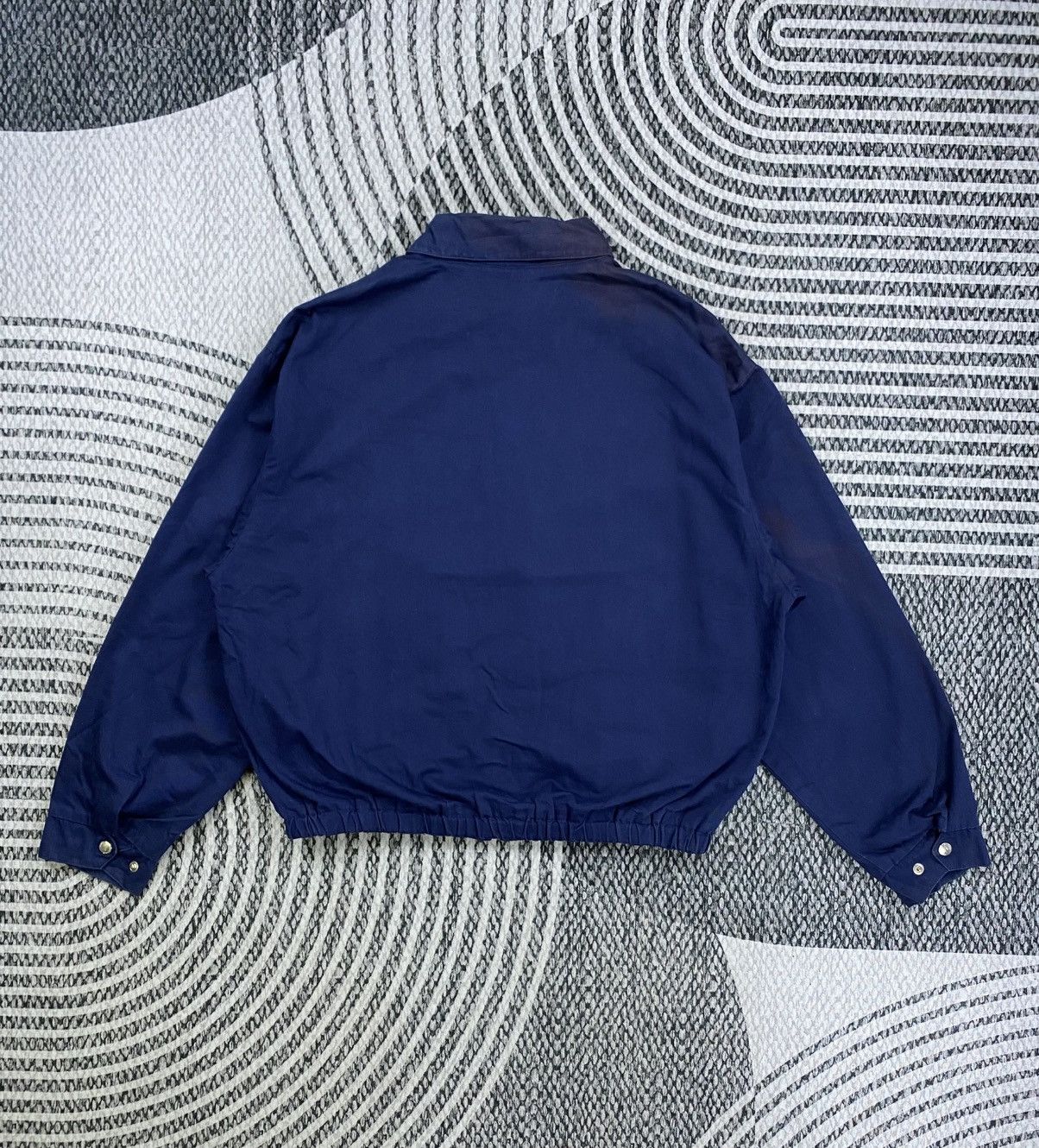 Longchamp Vintage Longchamp Navy Blue Zipper Bombers Jacket Size US XL / EU 56 / 4 - 2 Thumbnail