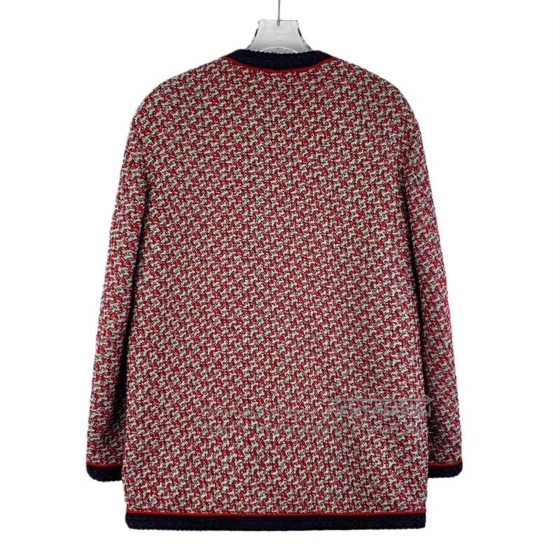 Gucci Gucci Red cotton round-neck single-breasted long-sleeved w Size M / US 6-8 / IT 42-44 - 2 Thumbnail