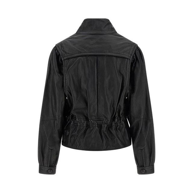 Isabel Marant ISABEL MARANT Tressy Black Leather Jacket New & Authentic (W Size M / US 6-8 / IT 42-44 - 2 Thumbnail
