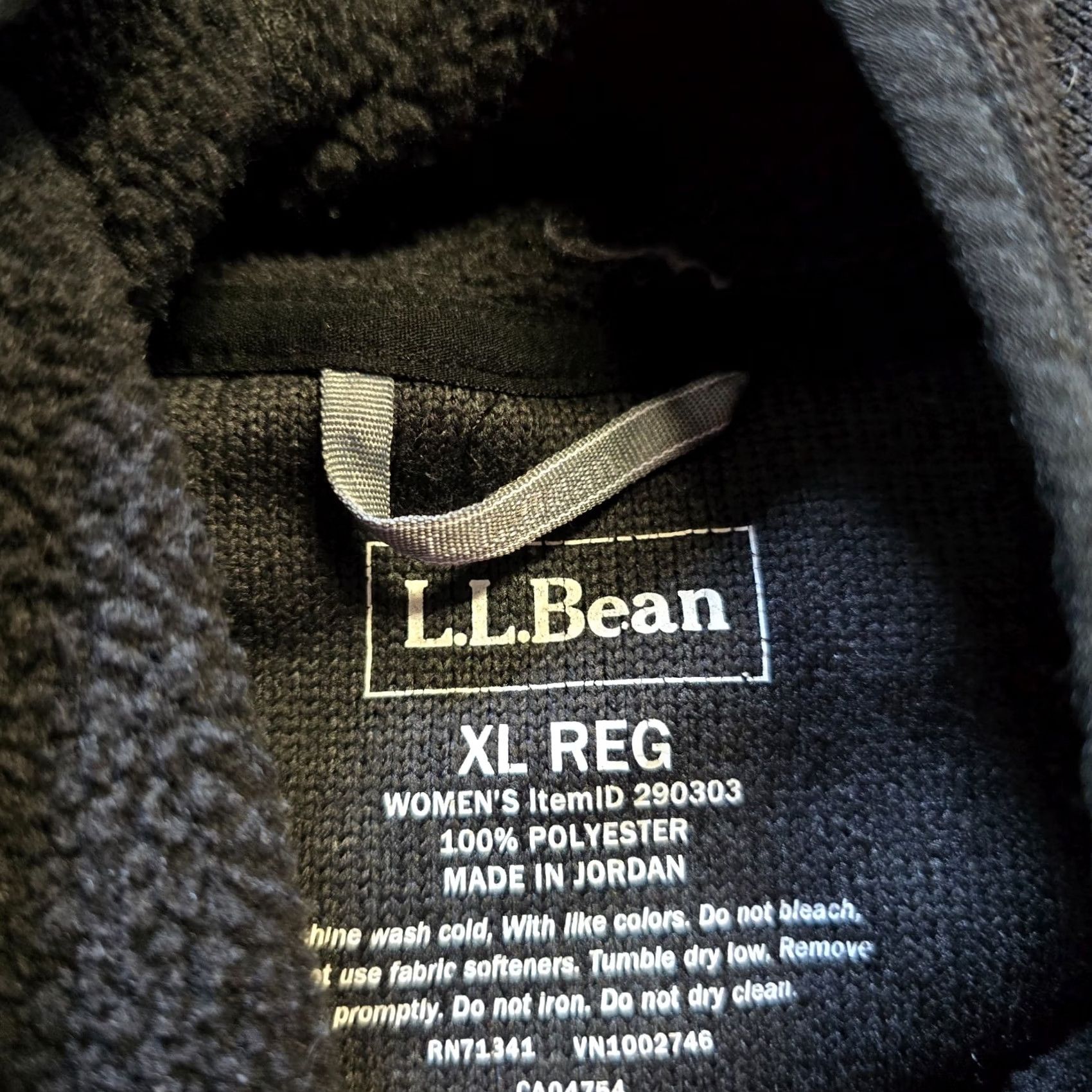 Vintage LL Bean Jacket Womens XL Black Hooded Full Zip Fleece Coat Casual Size XL / US 12-14 / IT 48-50 - 4 Thumbnail