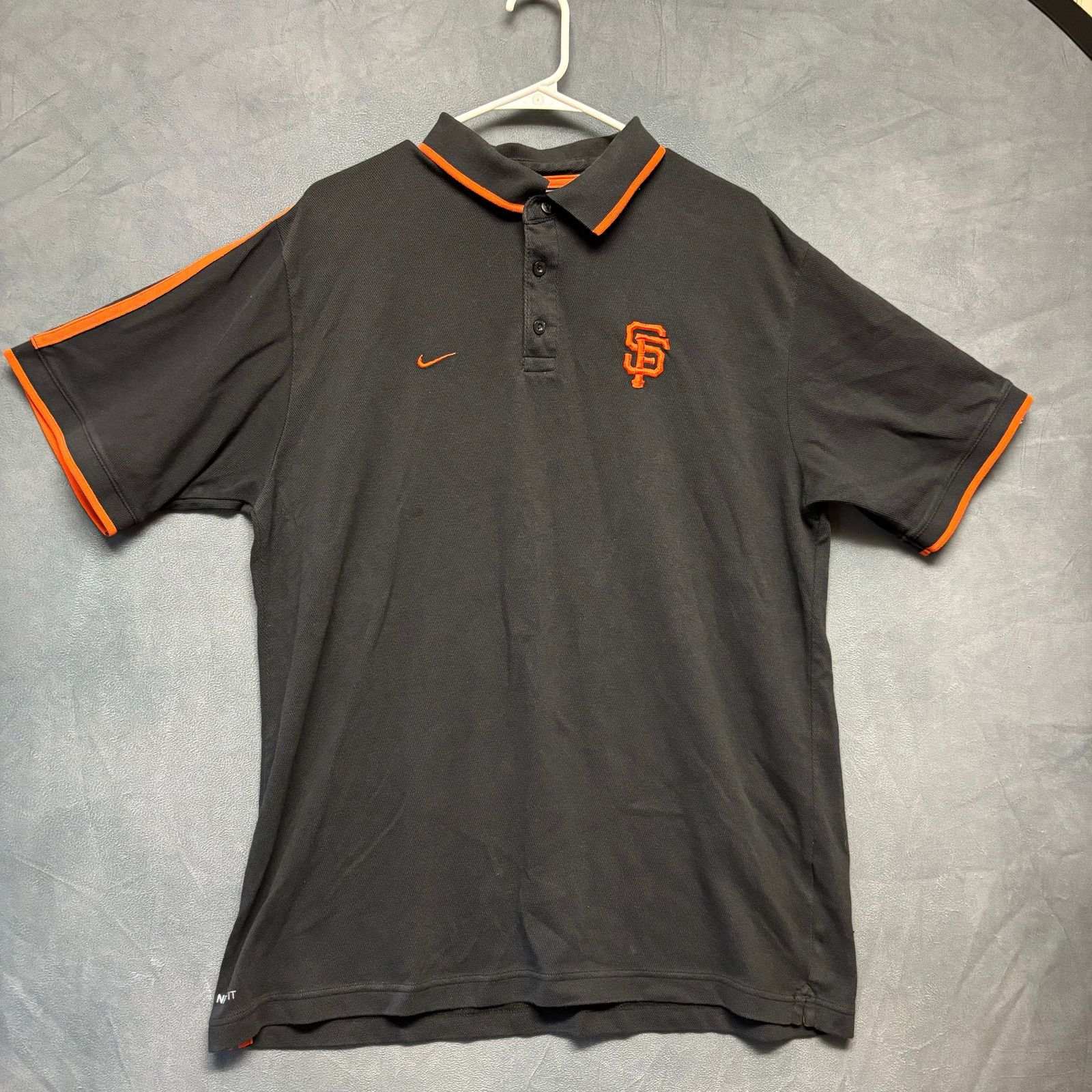 Nike Vintage Nike Team Giants Polo Mens XL Waffle Knit Francisco Size US XL / EU 56 / 4 - 1 Thumbnail