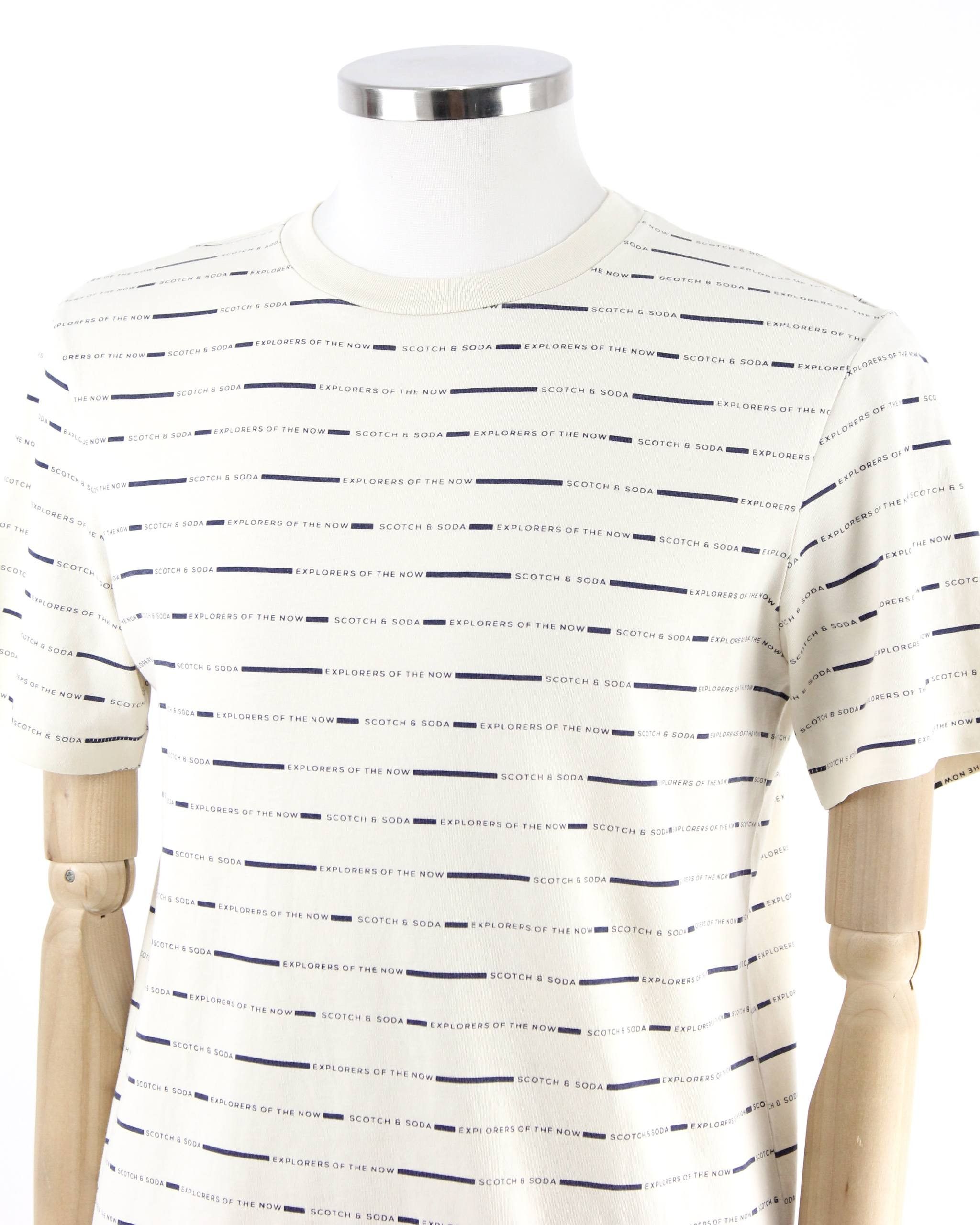 Scotch & Soda SCOTCH&SODA Beige printed T-shirt Size US M / EU 48-50 / 2 - 4 Thumbnail
