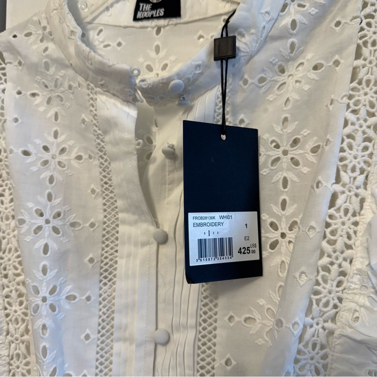 The Kooples NWT! The Kooples White Crochet Buttoned Sundress, Size 1 S Size S / US 4 / IT 40 - 7 Thumbnail