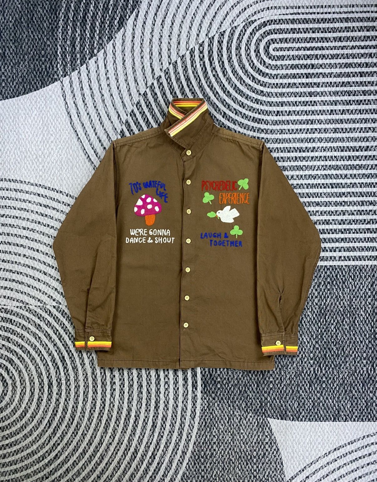 Japanese Brand Vintage Lot Ship Brown Patches Embroidered Button Up Shirt Size US S / EU 44-46 / 1 - 5 Thumbnail