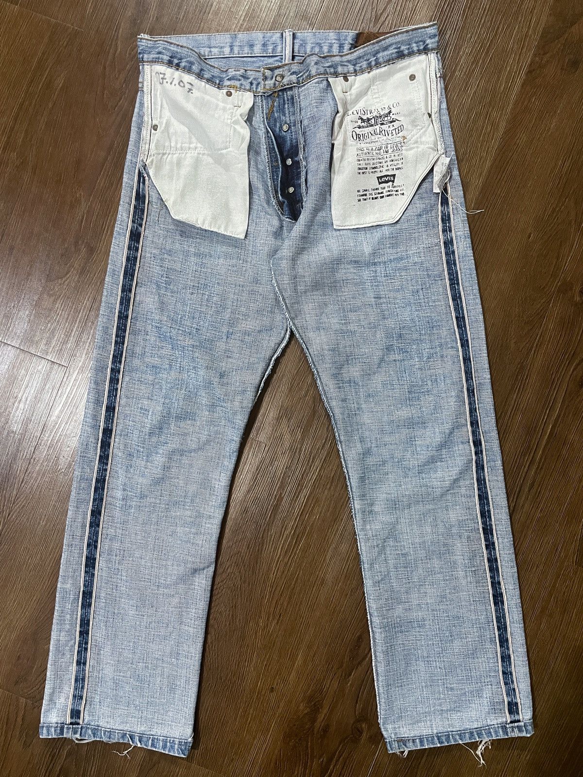 Levi's × Vintage Very Rare Vintage Levi’s 501 Big E Selvedge All Around Size US 34 / EU 50 - 5 Thumbnail