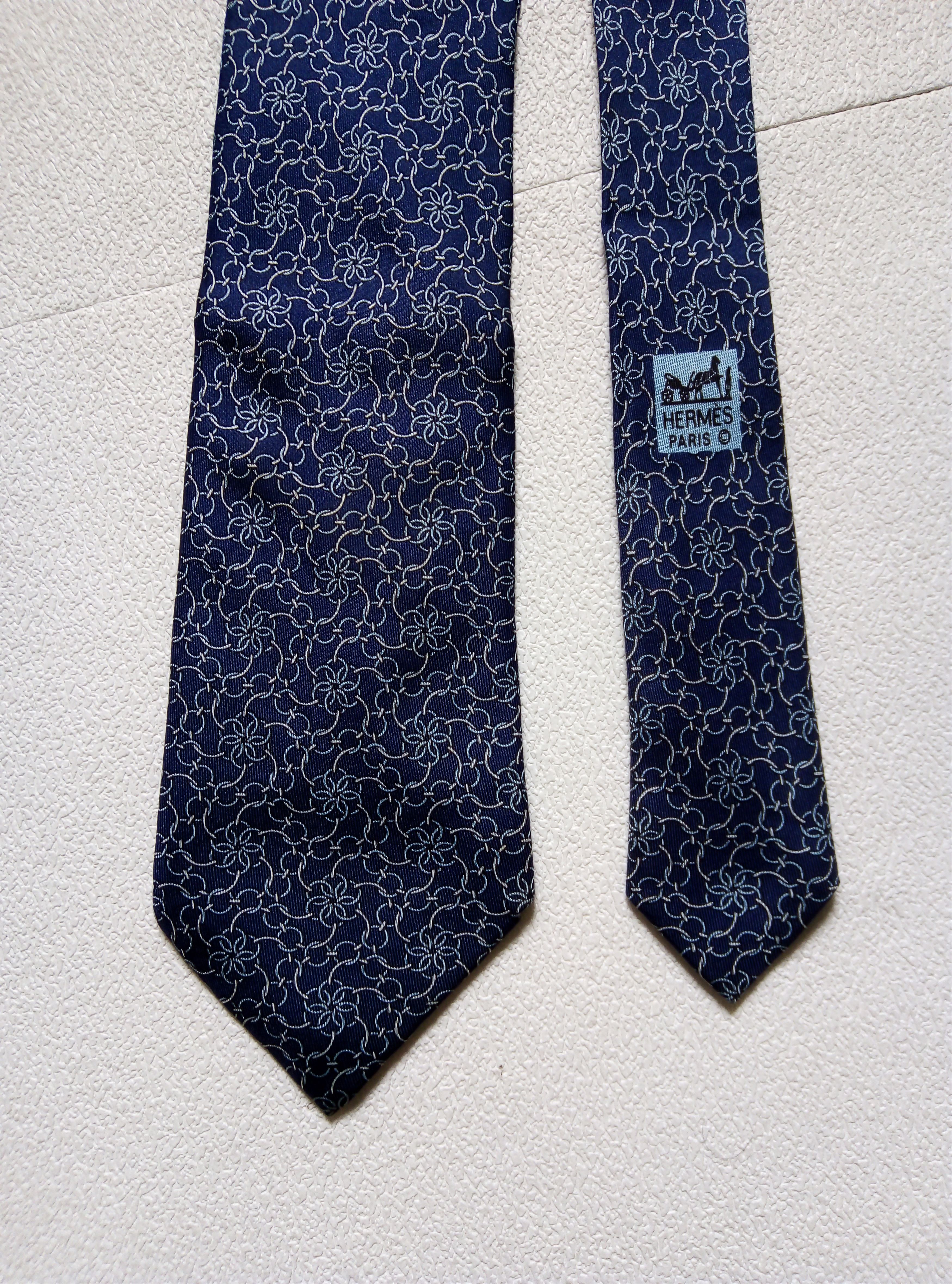 image of Hermes Silk Tie Insanly Beautiful Necktie 7442 Ha, Men's